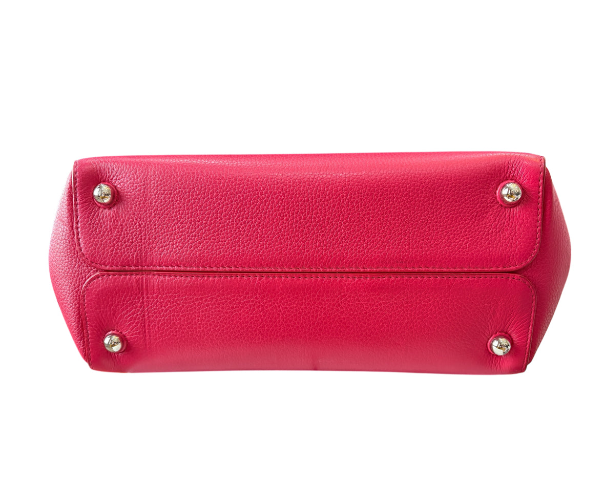 Christian Dior Bar Bag Leather Pink.