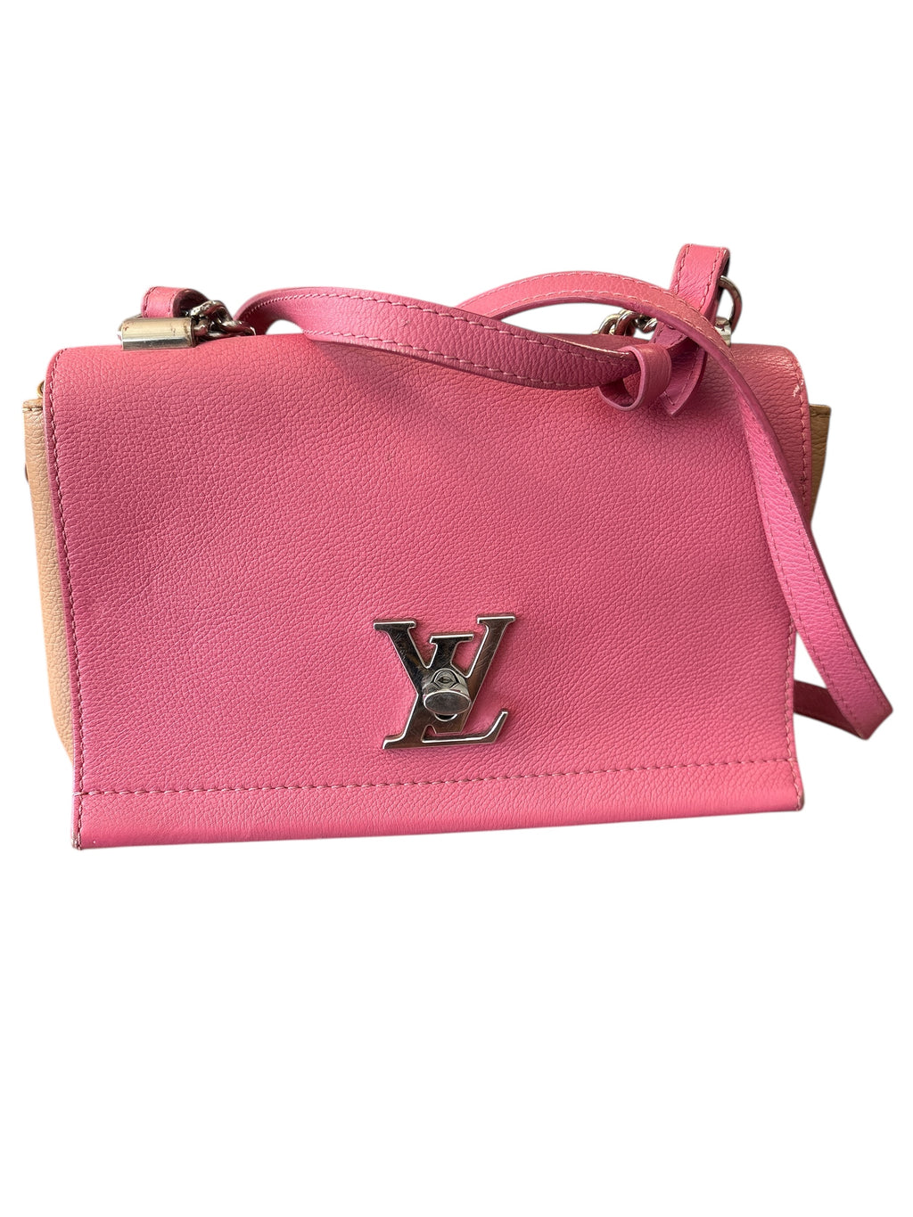 Louis Vuitton Lockme II Handbag leather BB Pink.