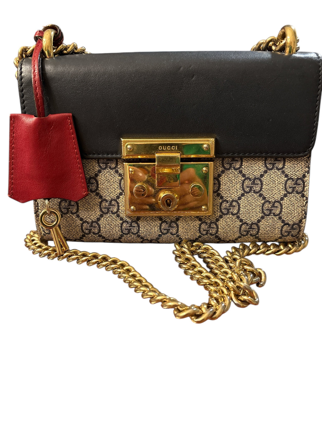 Gucci GG Supreme Monogram Moon Calfskin Small Padlock.