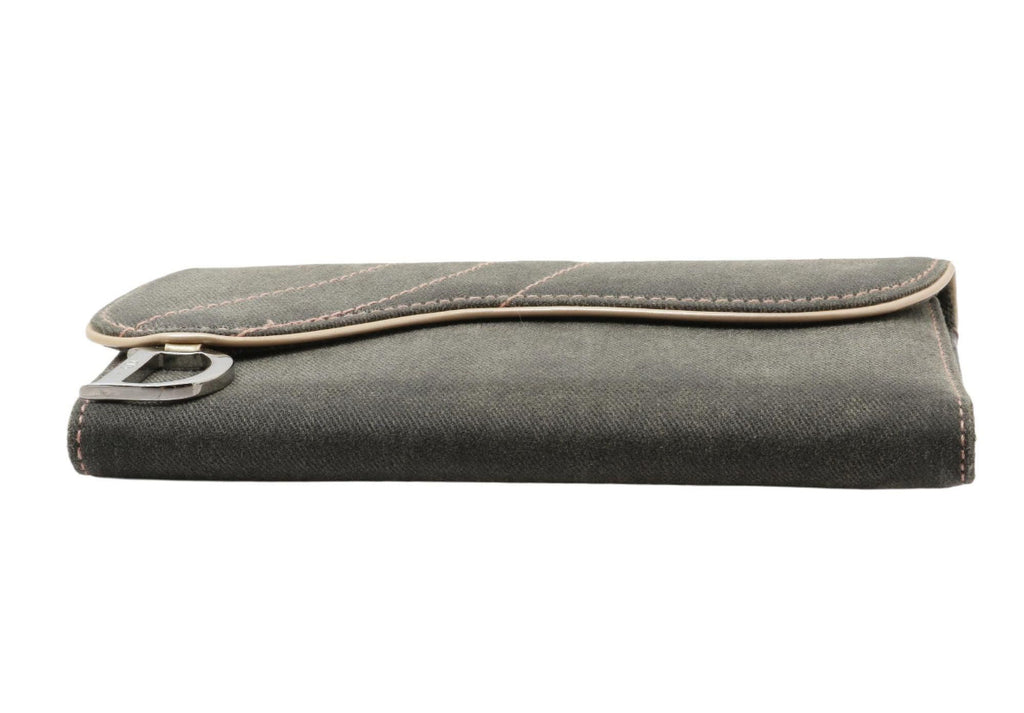 Christian Dior Black Long Wallet.