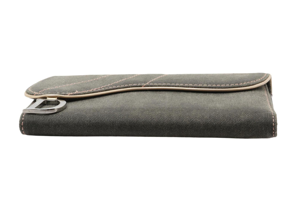 Christian Dior Black Long Wallet.