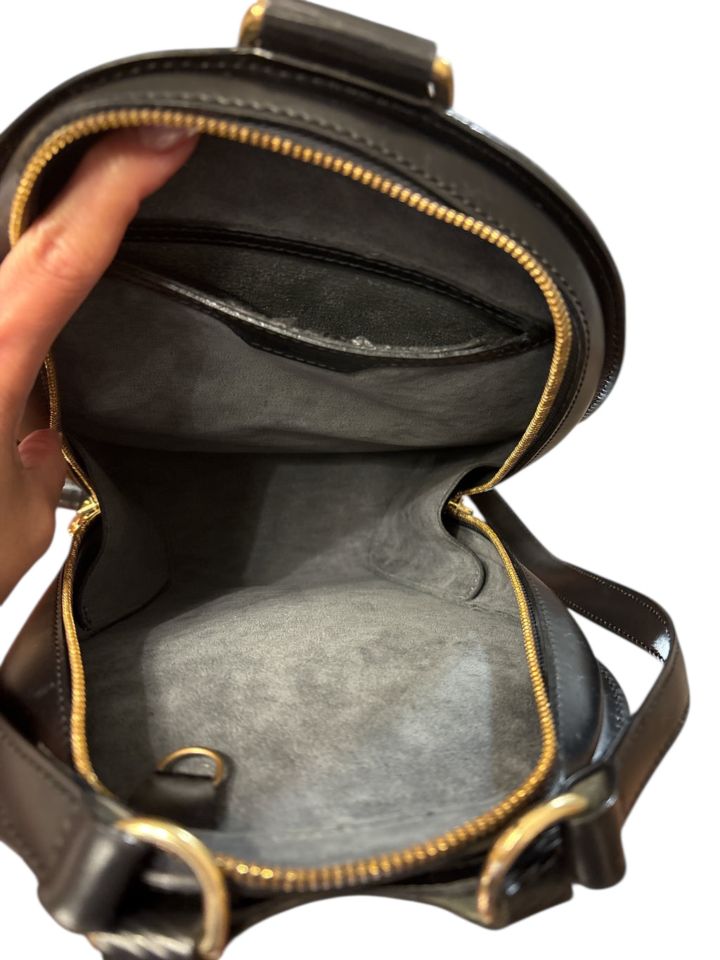 Louis Vuitton Black Epi Mabillon Backpack.