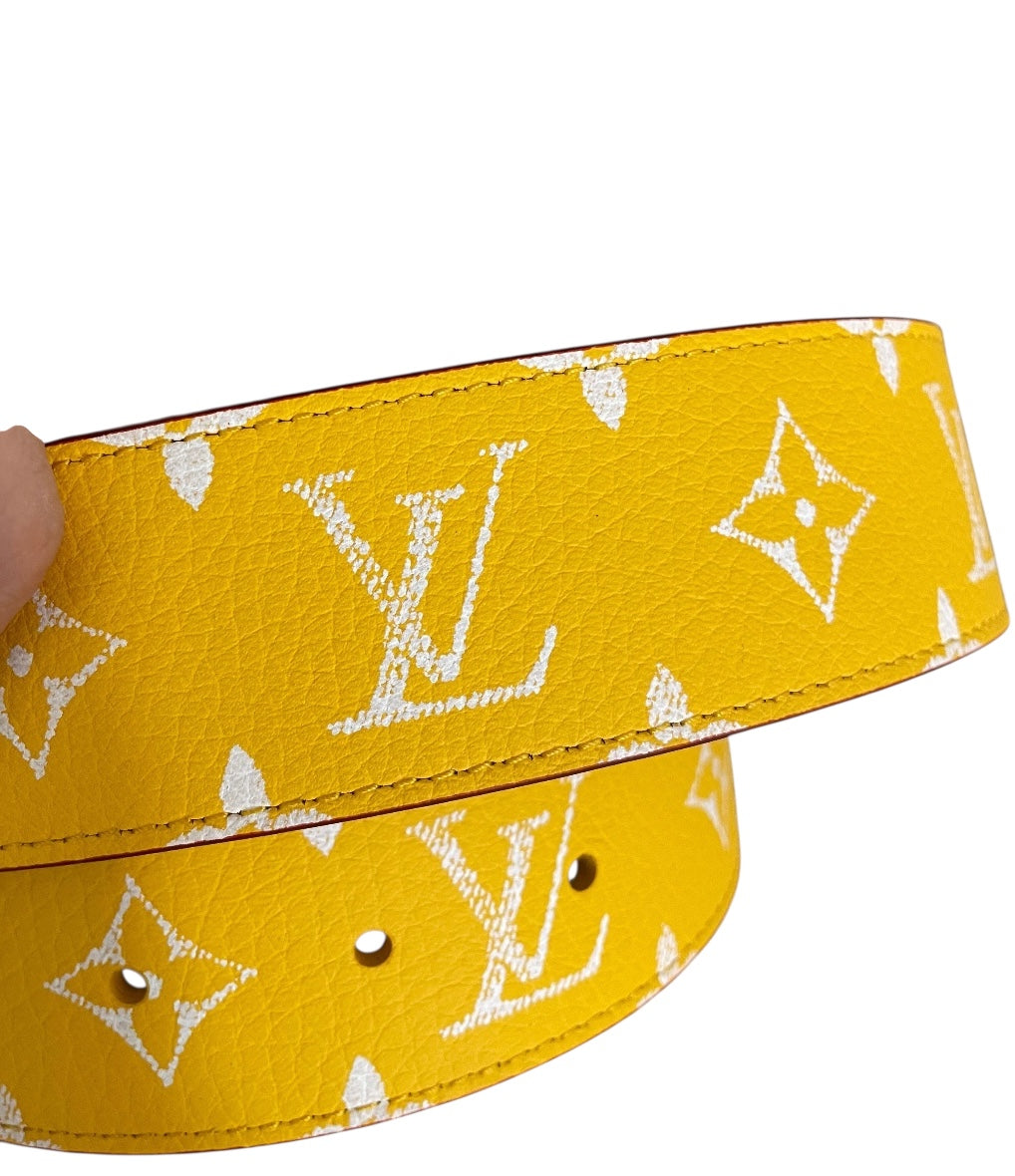 Louis Vuitton LV Initiales 40MM Reversible Belt Yellow.