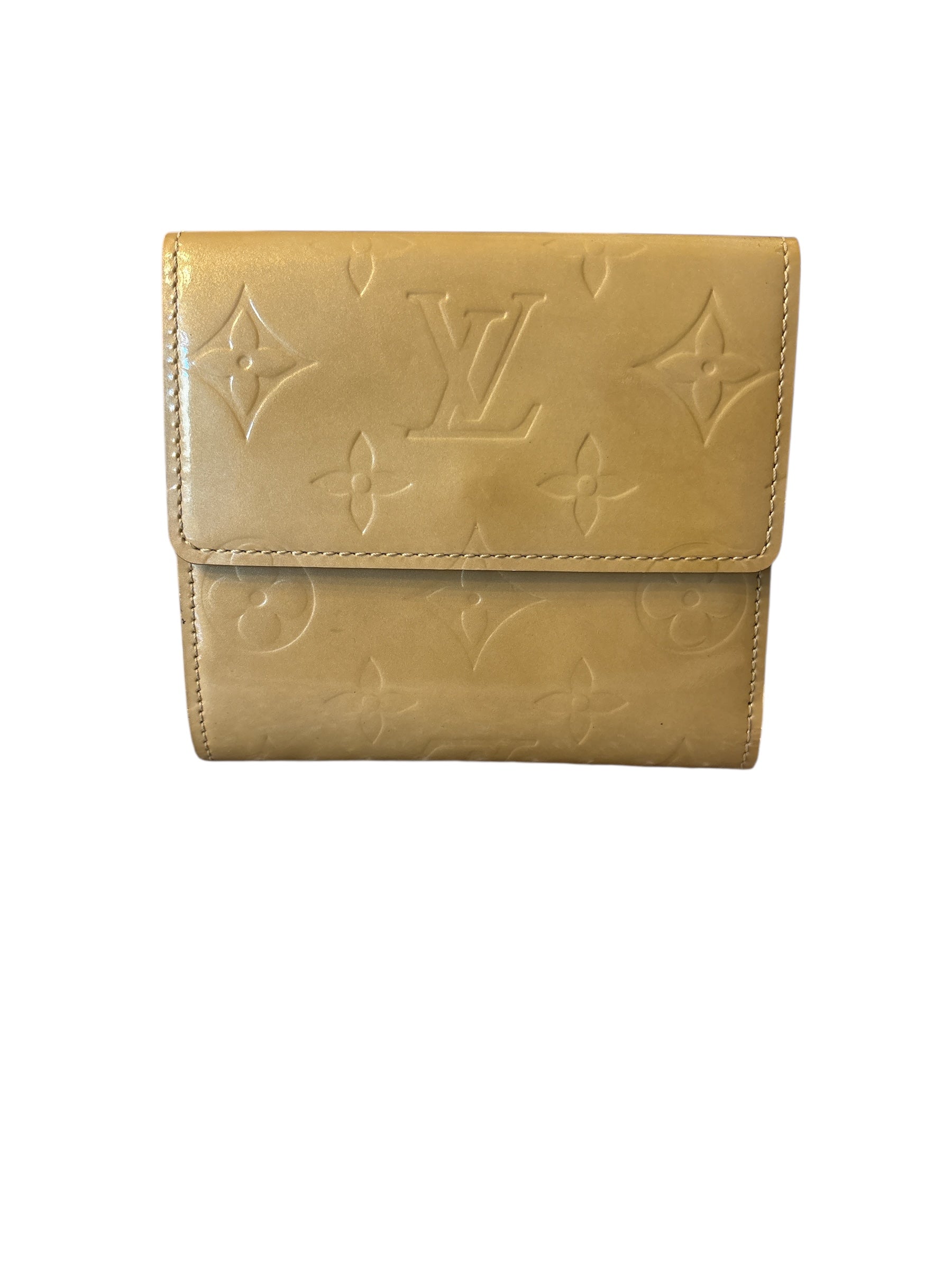 Louis Vuitton Vernis Ludlow Yellow Monogram Embossed Patant Leather.