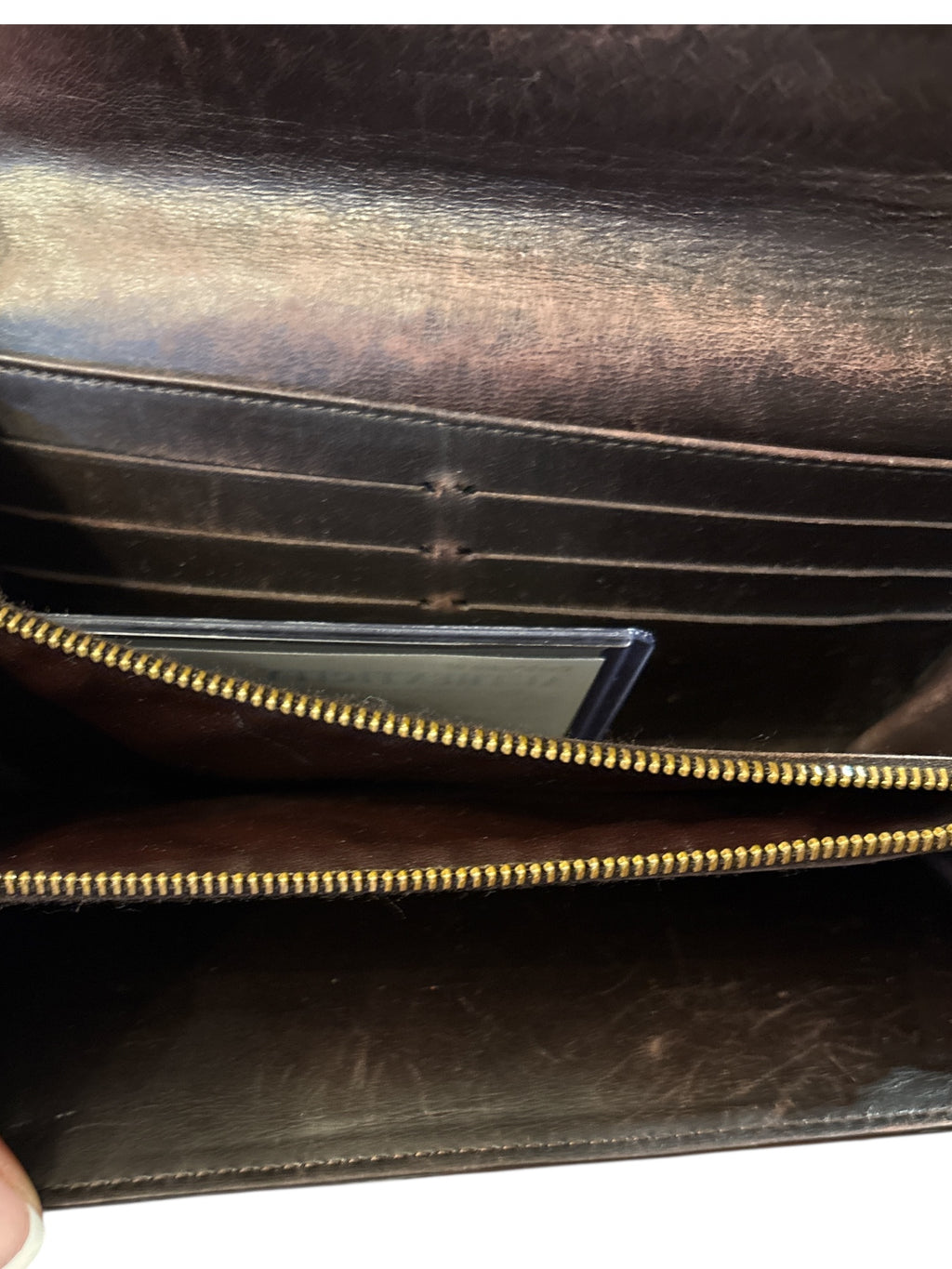 Louis Vuitton Amarante Vernis Rayures Sarah Wallet.