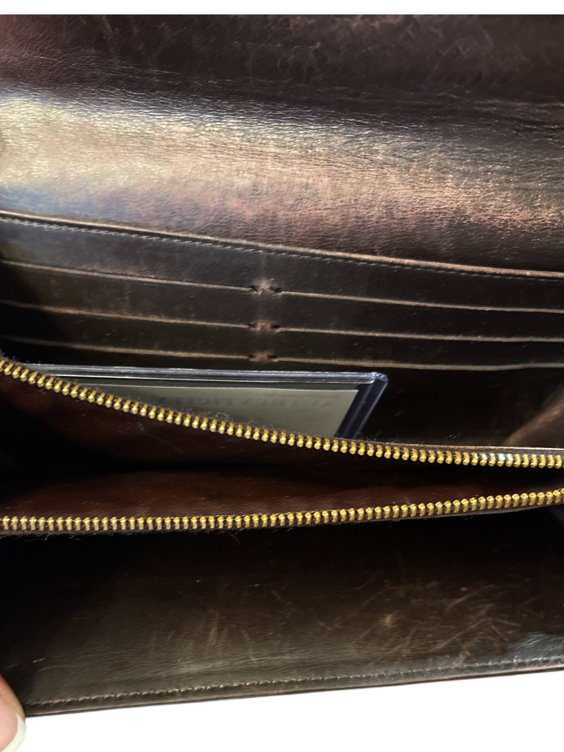 Louis Vuitton Amarante Vernis Rayures Sarah Wallet.