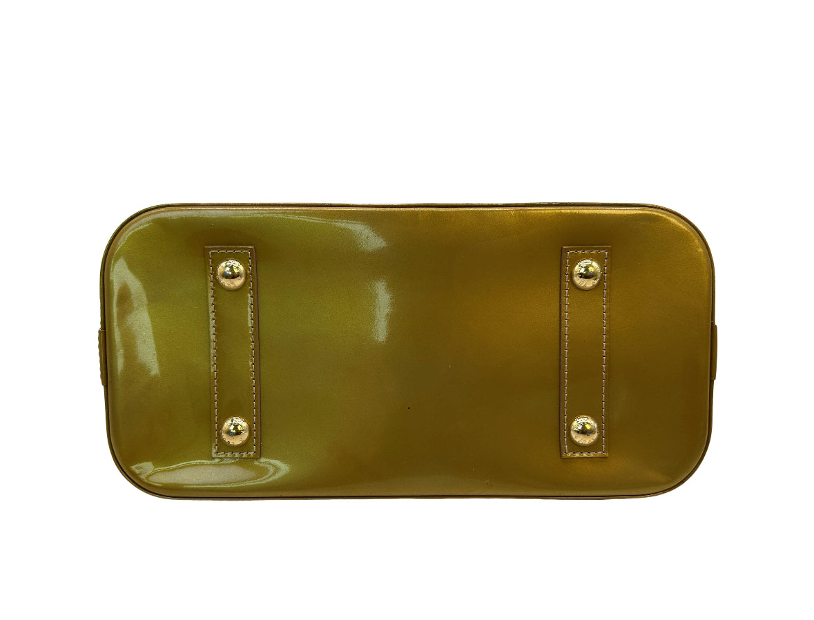 Louis Vuitton Monogram Vernis Alma Gold Hand Bags.