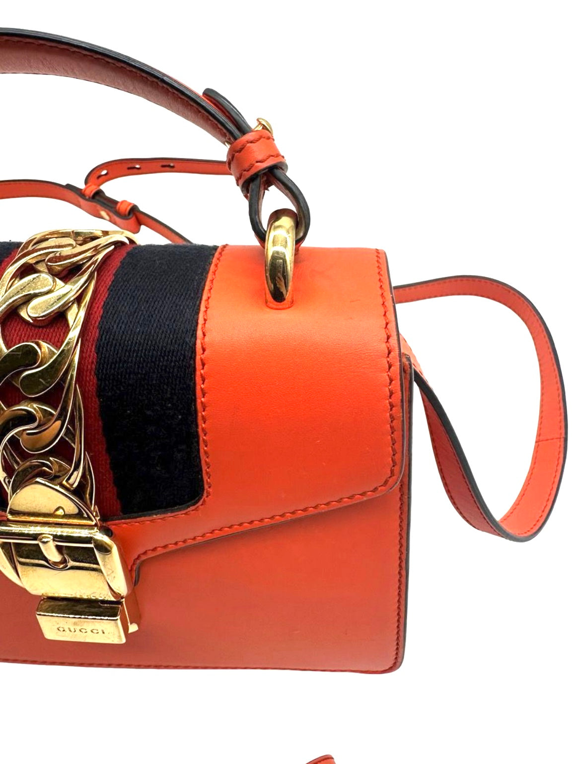 Gucci Mini Sylvie Top Handle Bag.