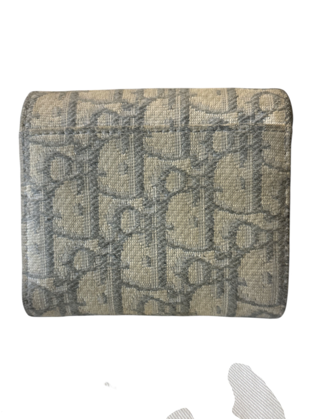 Christin Dior Beige Trotter Tri Fold Wallet.