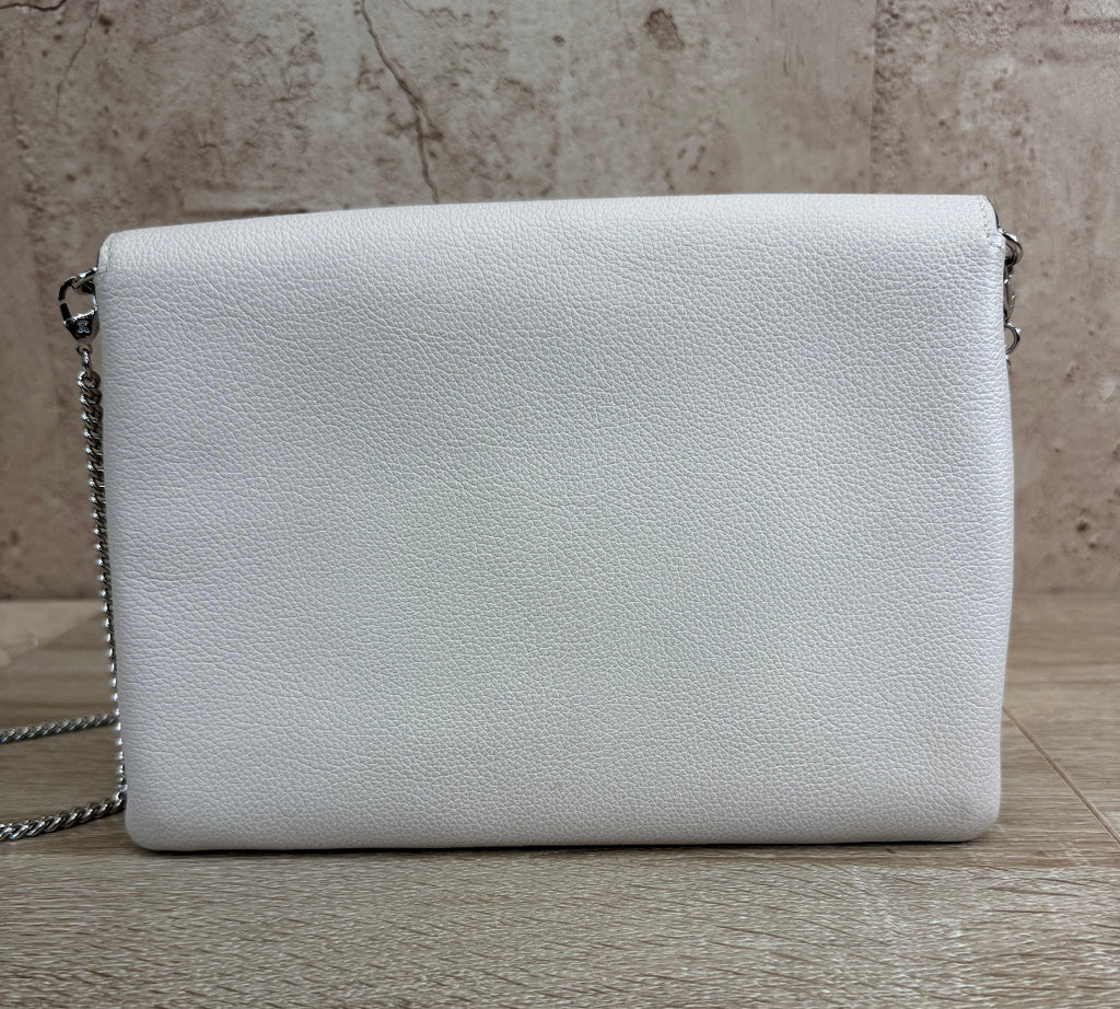 Louis Vuitton Beige & Pink Leather LockMe Pochette.