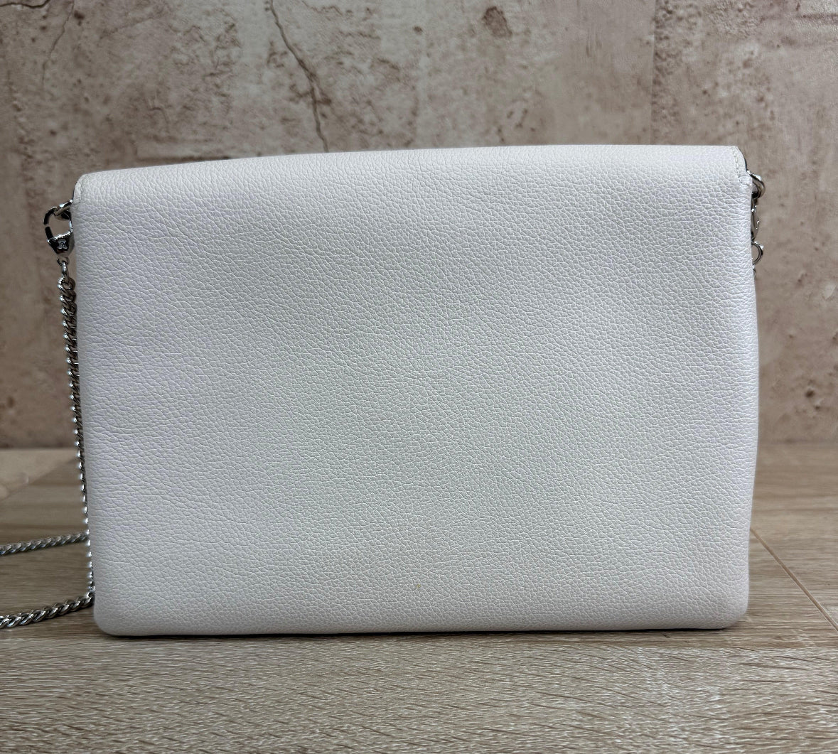 Louis Vuitton Beige & Pink Leather LockMe Pochette.
