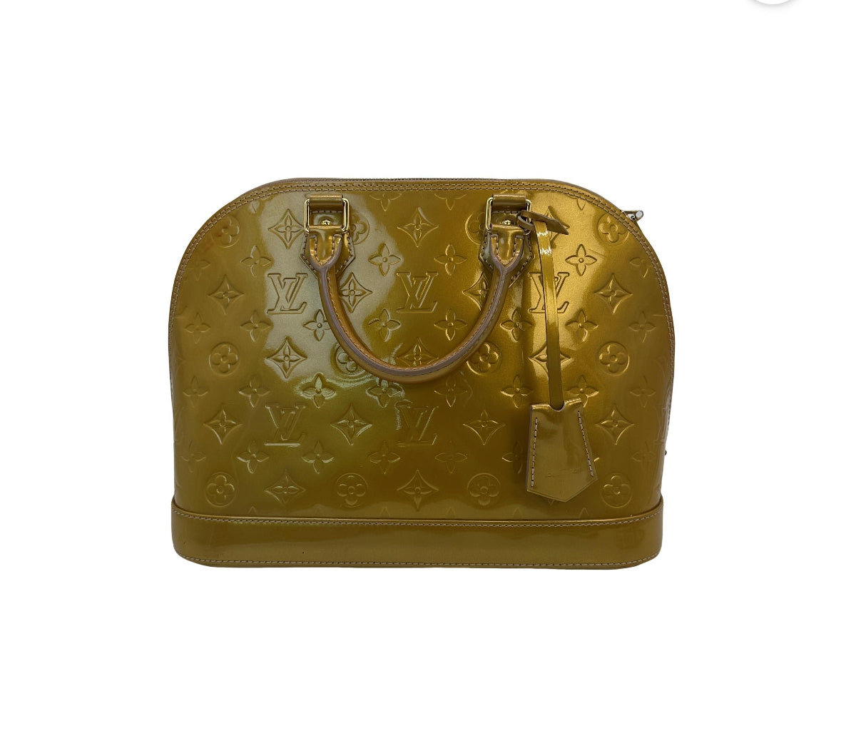 Louis Vuitton Monogram Vernis Alma Gold Hand Bags.