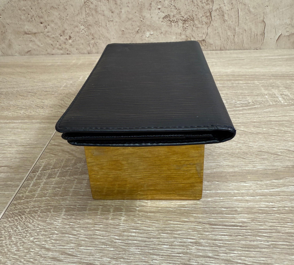 Louis Vuitton Black Epi Long Wallet.