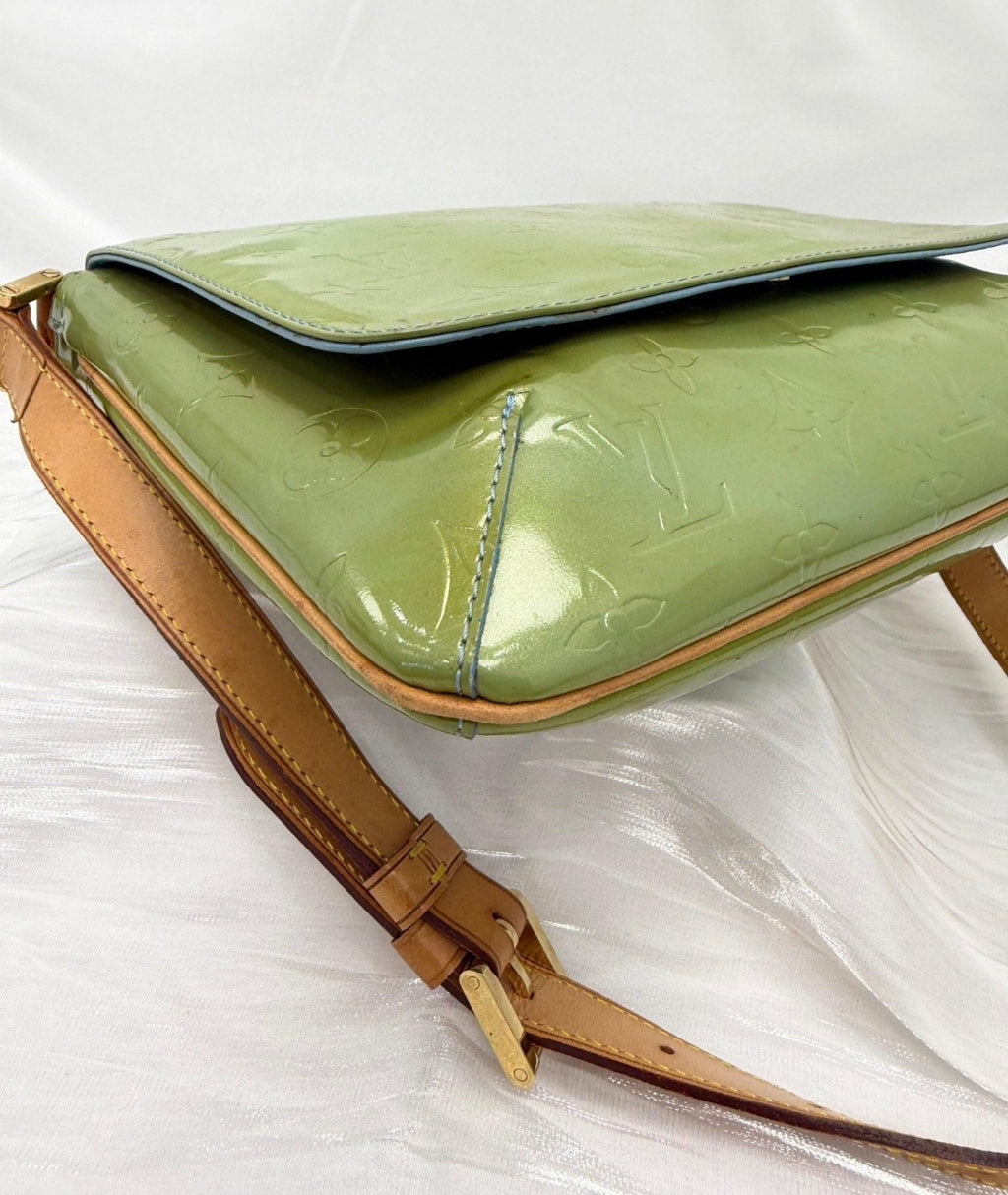 Louis Vuitton Green Vernis Thompson Street Shoulder Bag.