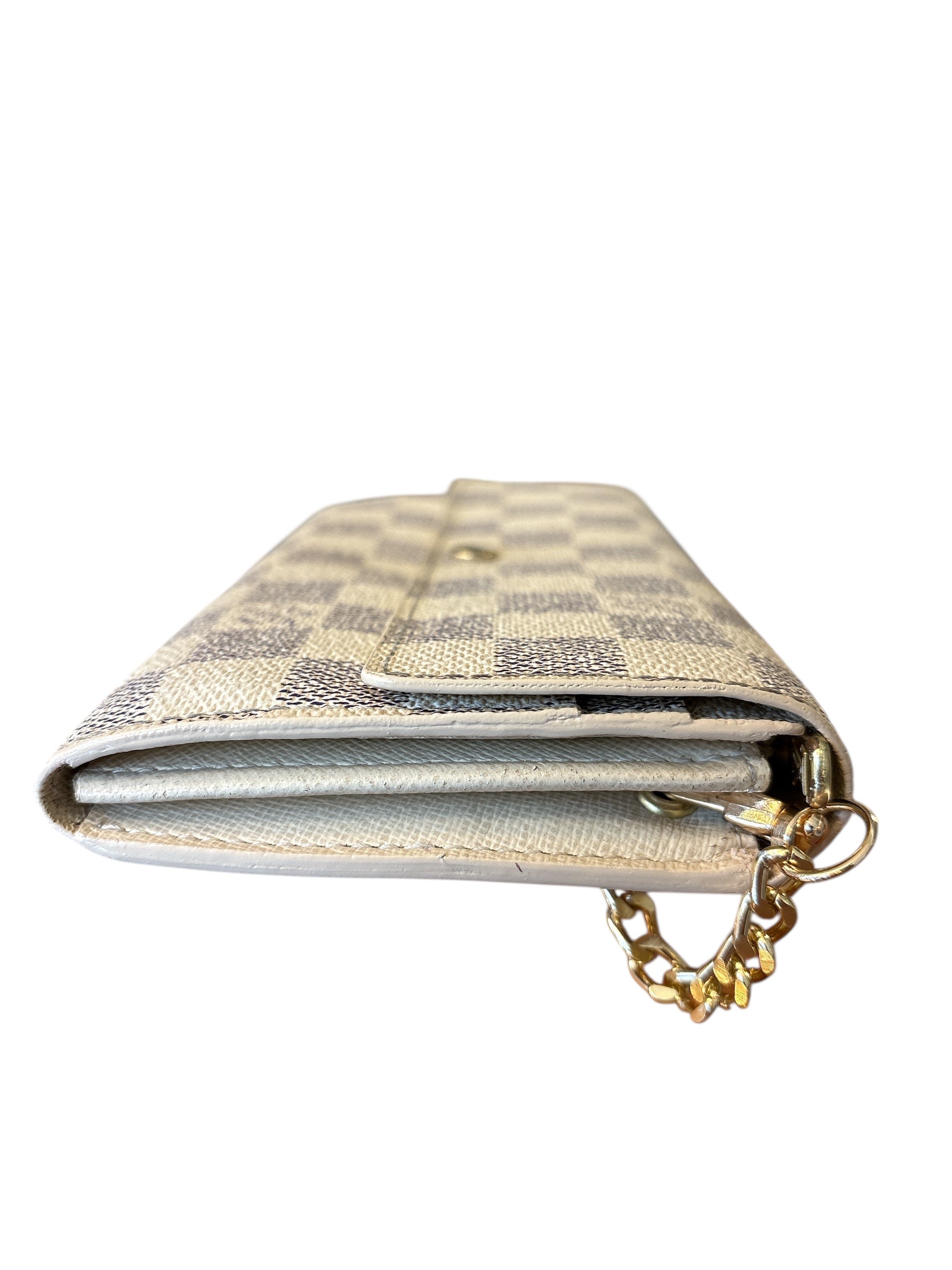 Louis Vuitton Damier Azur Porterfeuille Sarah Long Wallet.