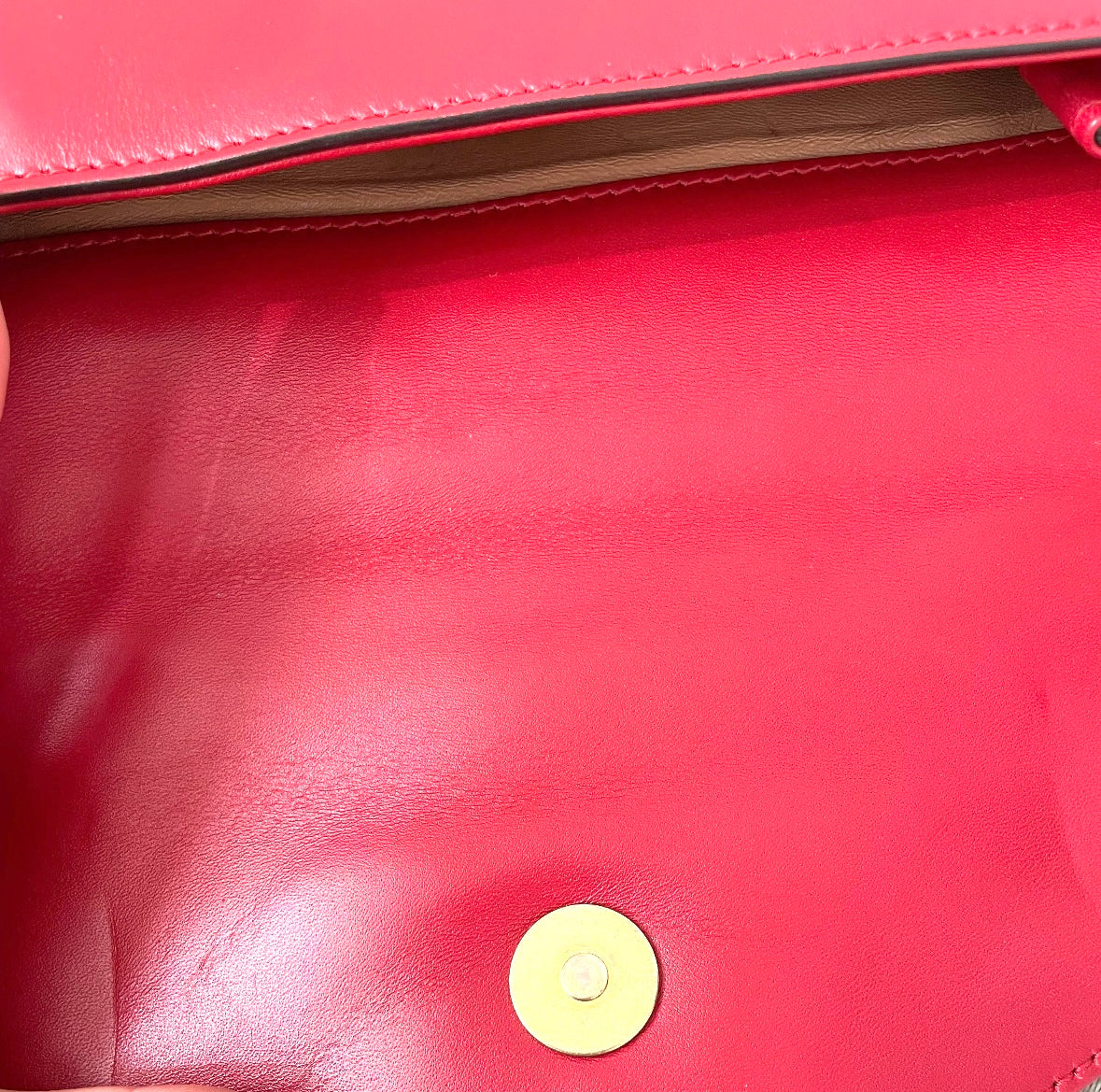 Gucci Broadway Pearly Bee Shoulder Bag Embellished Leather Mini Red.