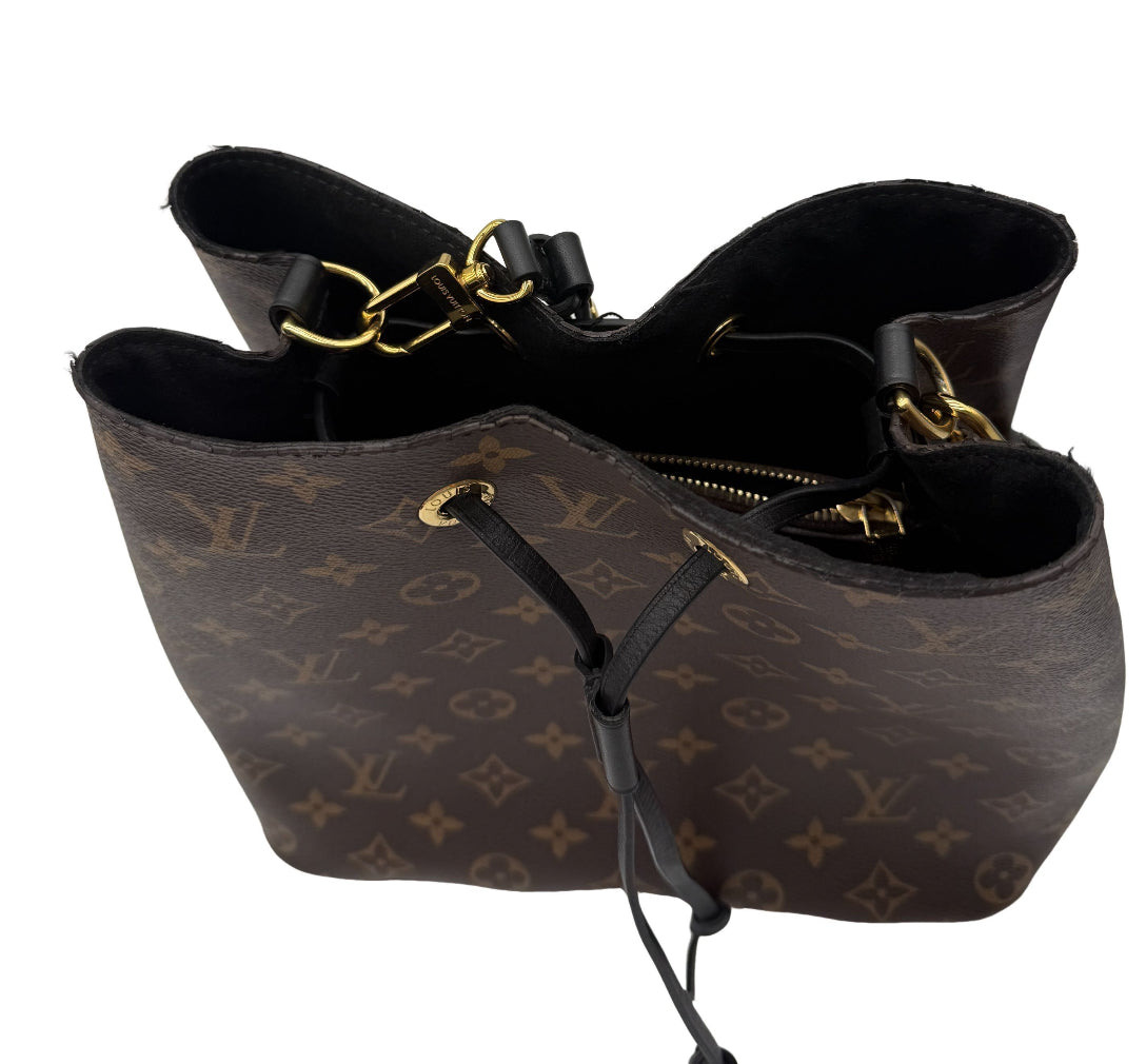 Louis Vuitton LV Monogram Brown Bucket Bags.