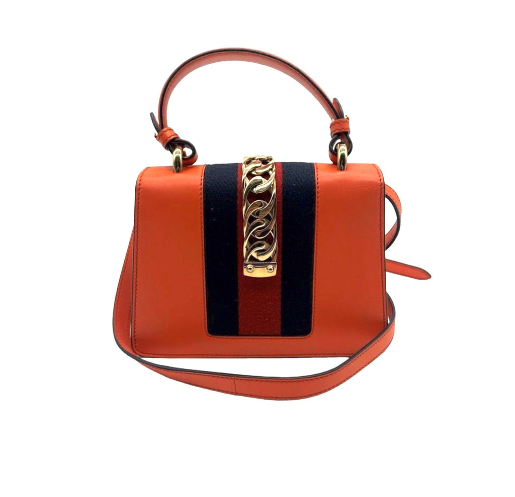 Gucci Mini Sylvie Top Handle Bag.