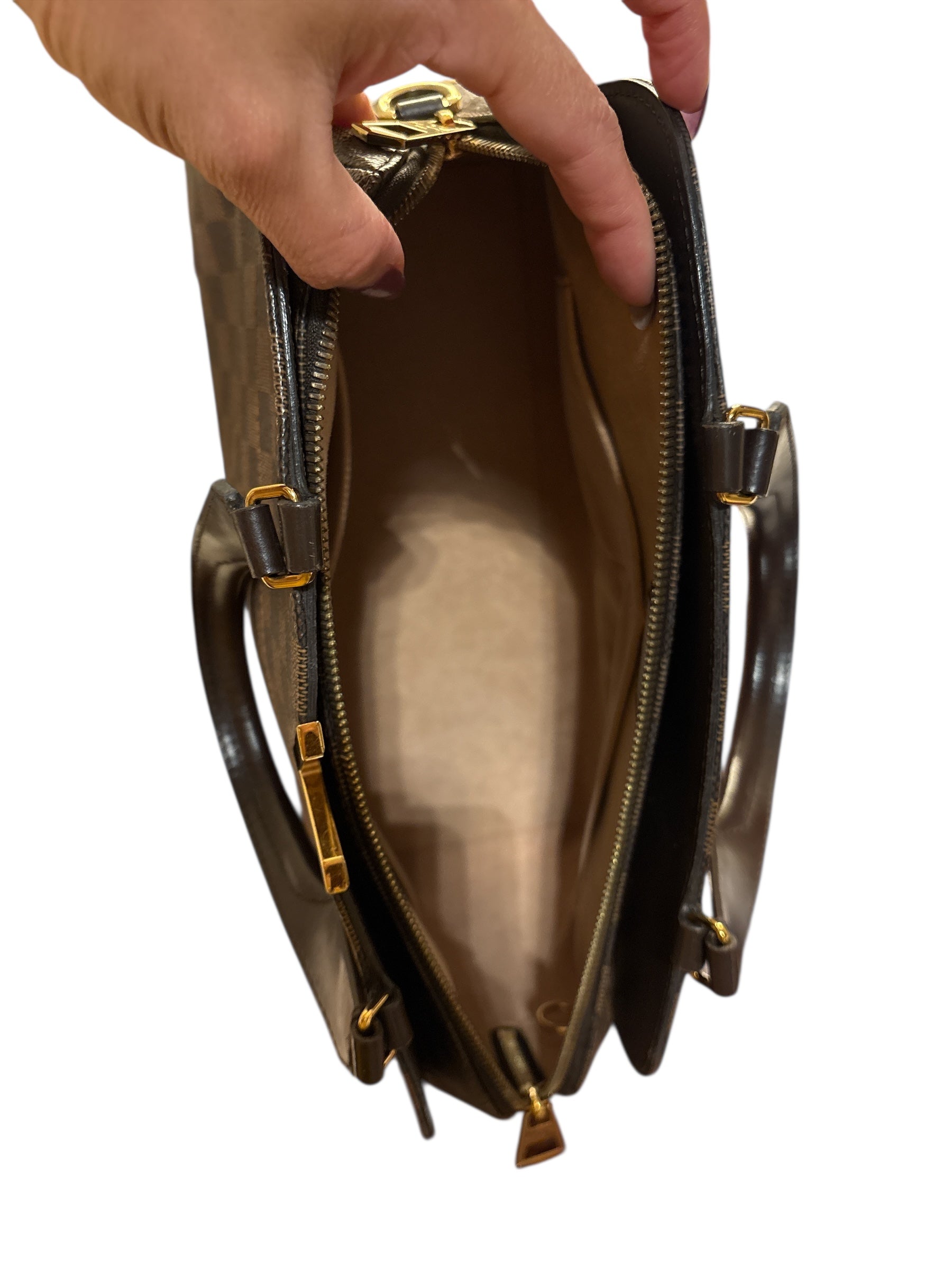 Louis Vuitton Damier Ebene Kensington Bowling Bag.
