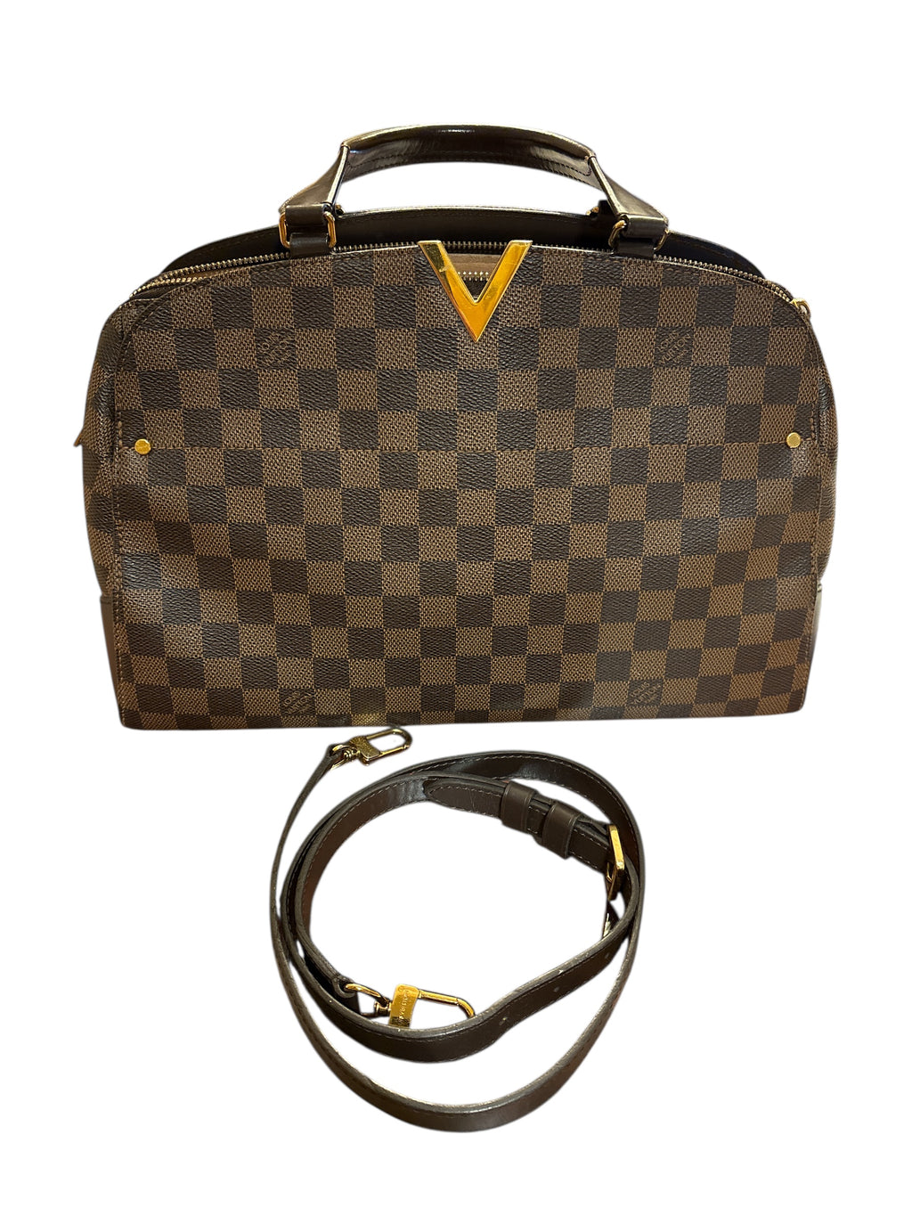 Louis Vuitton Damier Ebene Kensington Bowling Bag.