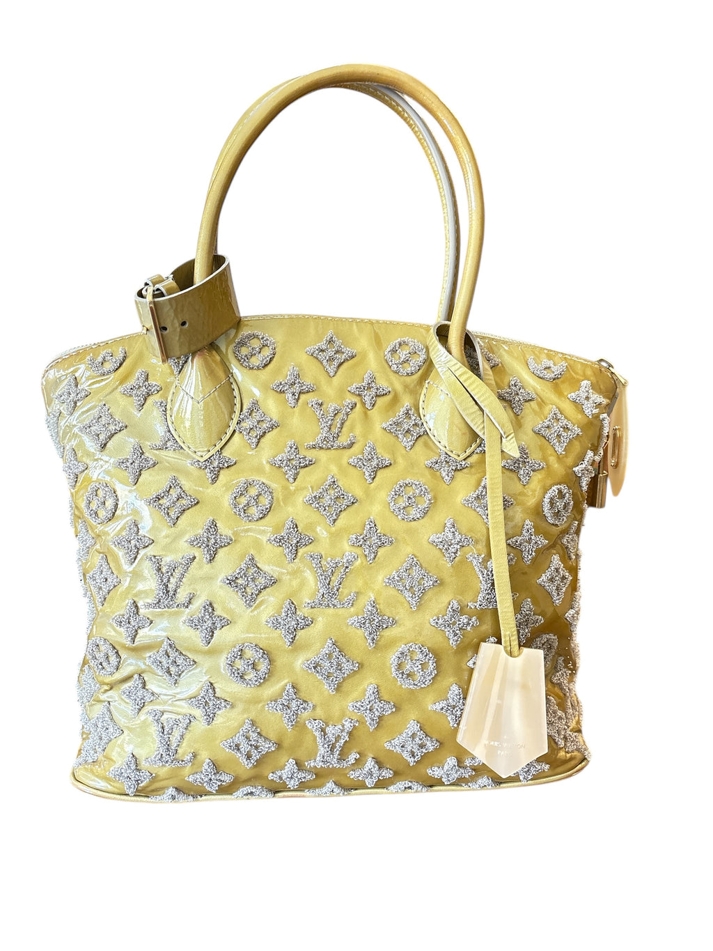 Louis Vuitton Limited Edition Lockit Fascination Monogram Light Olive Handbag.