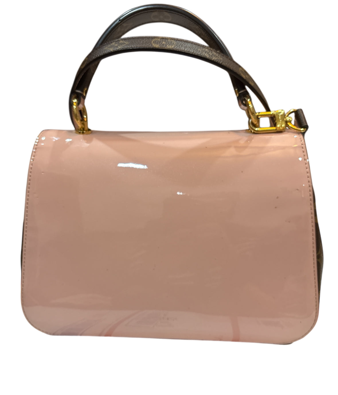 Louis Vuitton Cherrywood BB Vernis Leather Crossbody  bag Pink.