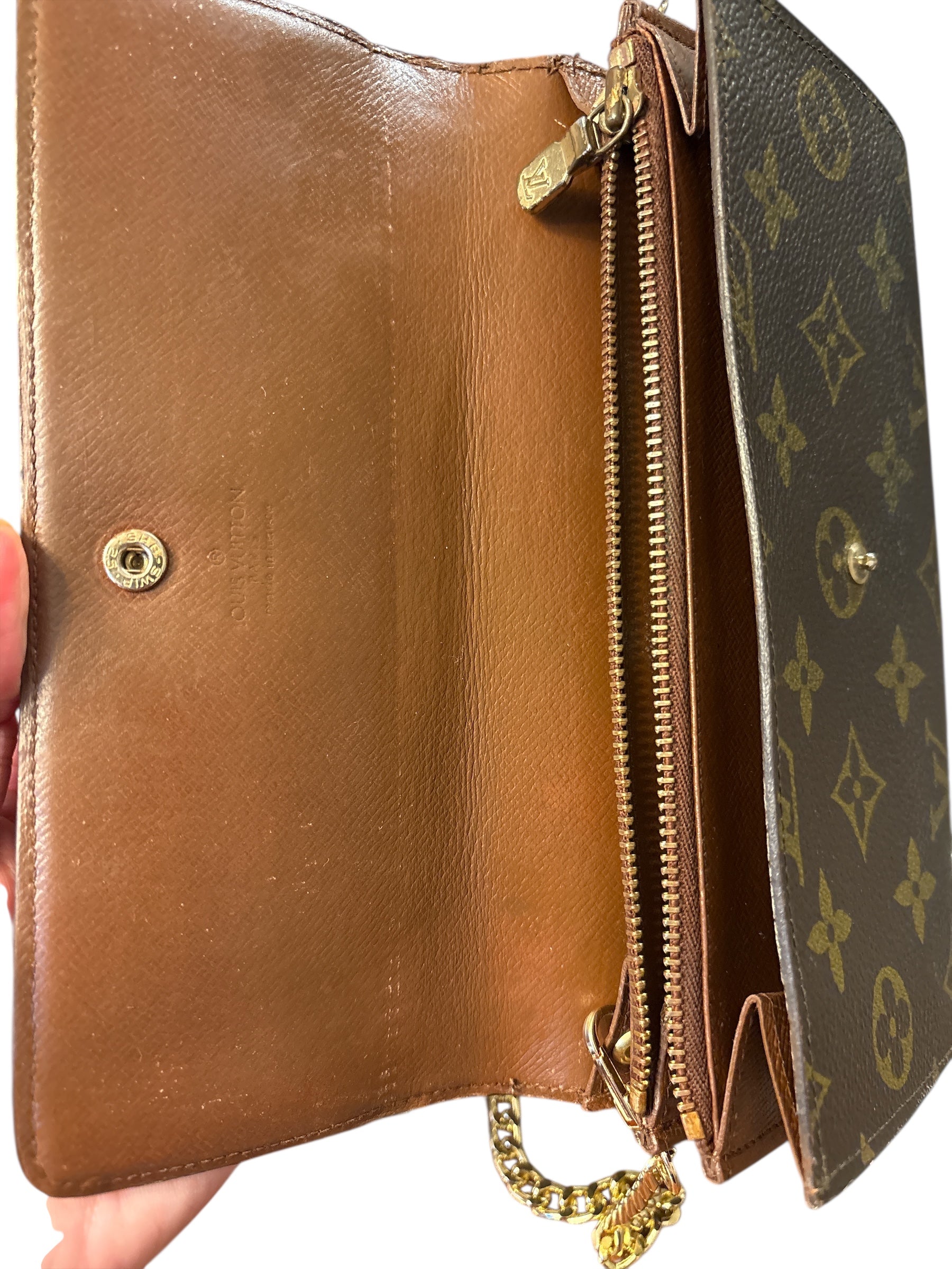 Louis Vuitton Monogram Sarah Wallet.