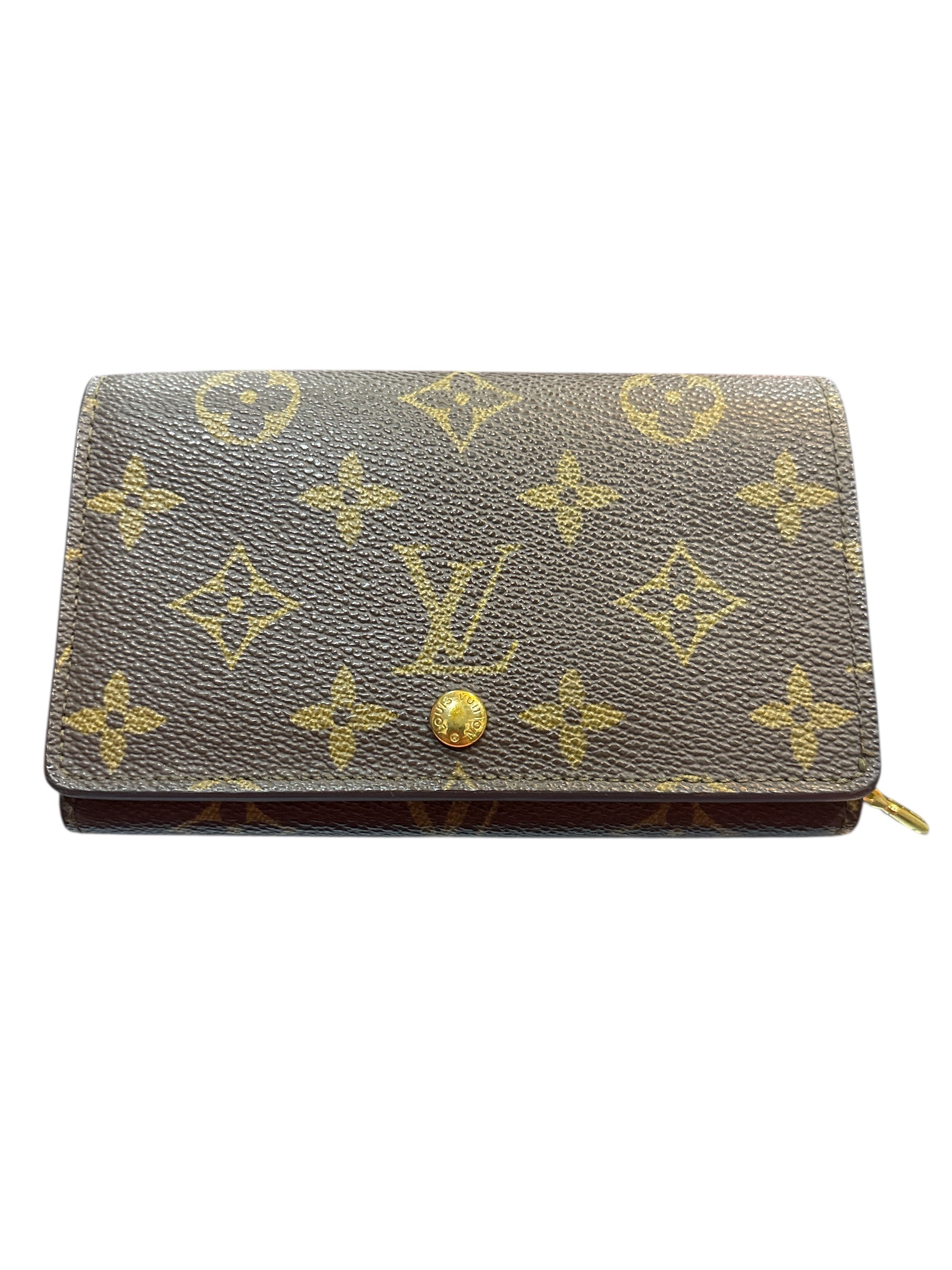 Louis Vuitton Monogram Porte Monnaie Tresor Wallet.