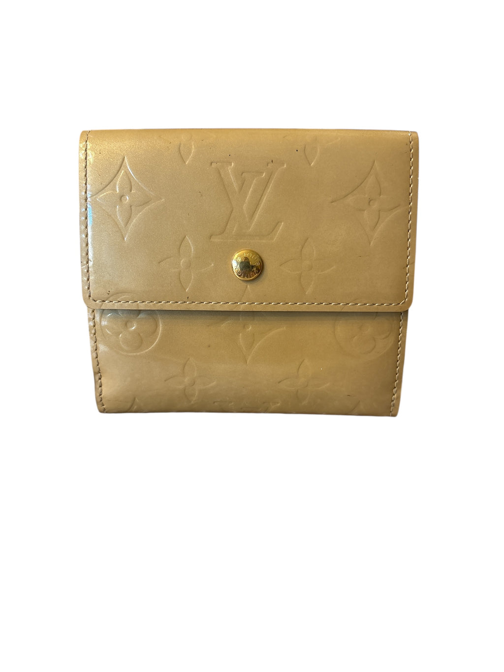 Louis Vuitton Vernis Ludlow Yellow Monogram Embossed Patant Leather.