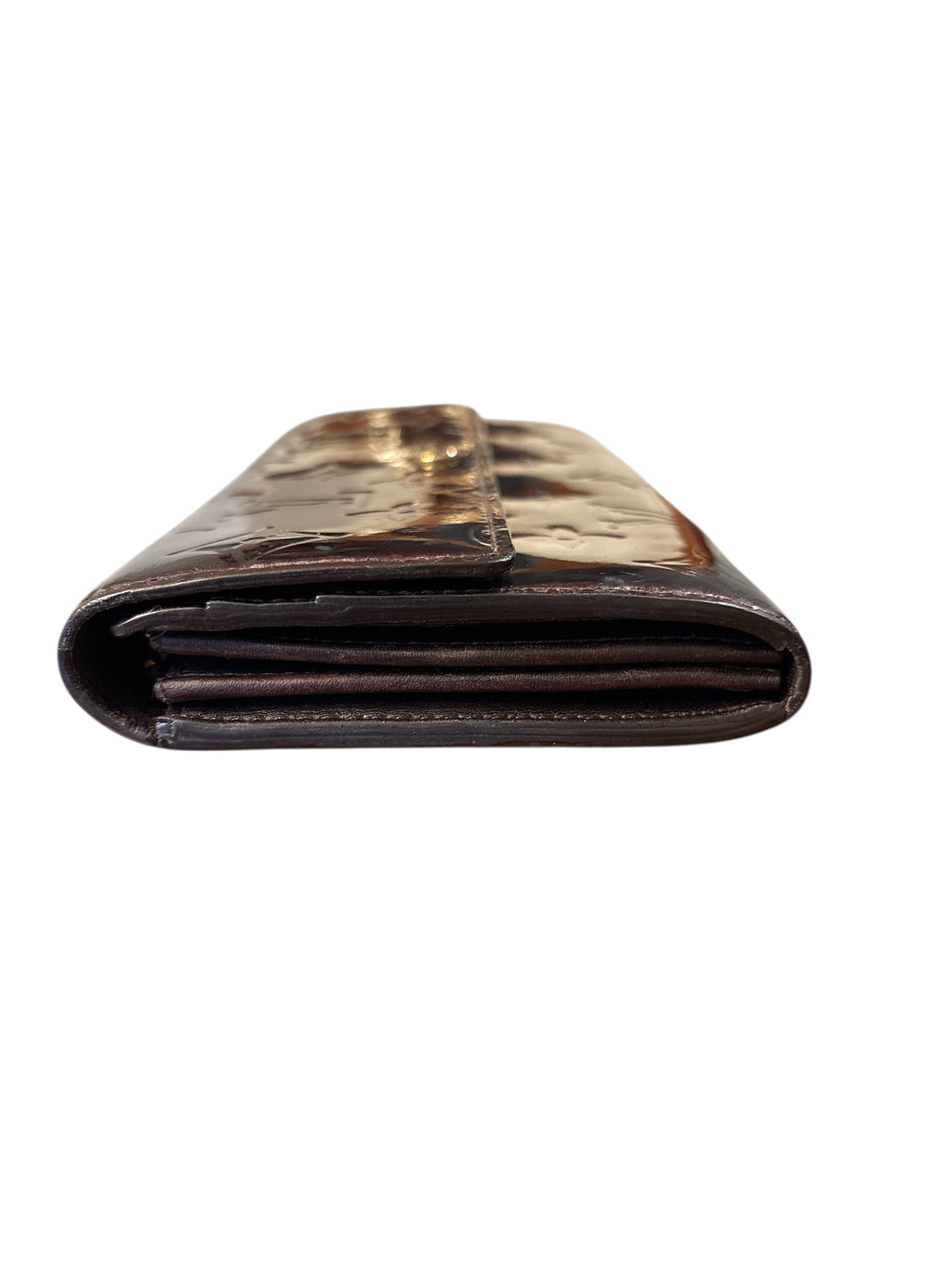 Louis Vuitton Amarante Vernis Rayures Sarah Wallet.