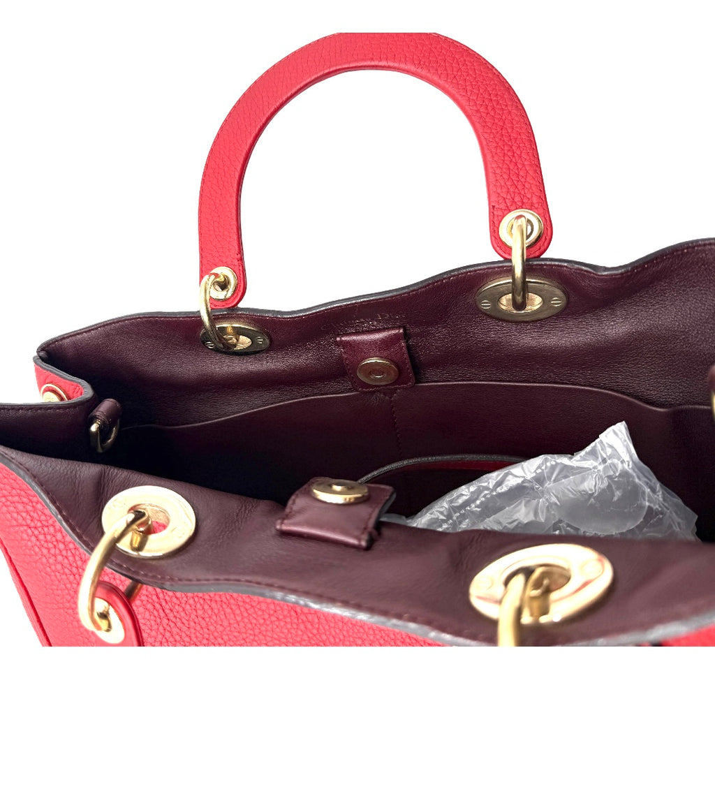 Christian Dior Large Diorissimo Tote Red.