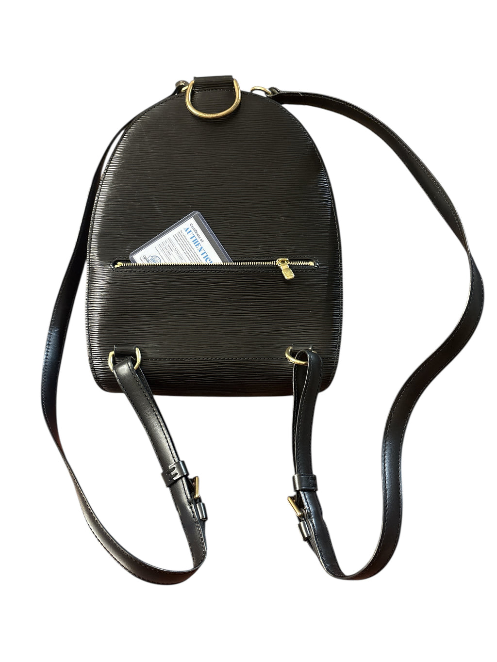 Louis Vuitton Black Epi Mabillon Backpack.