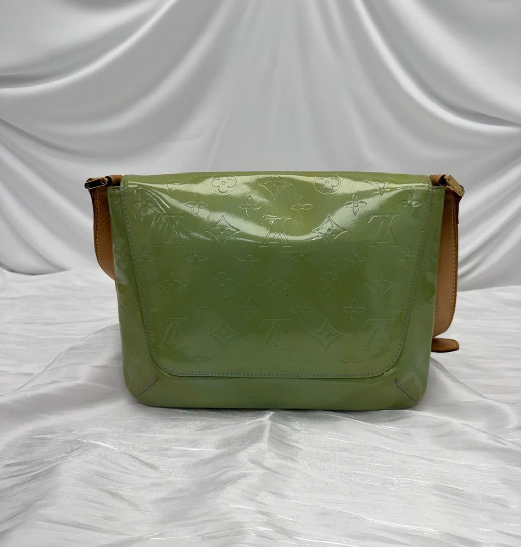 Louis Vuitton Green Vernis Thompson Street Shoulder Bag.