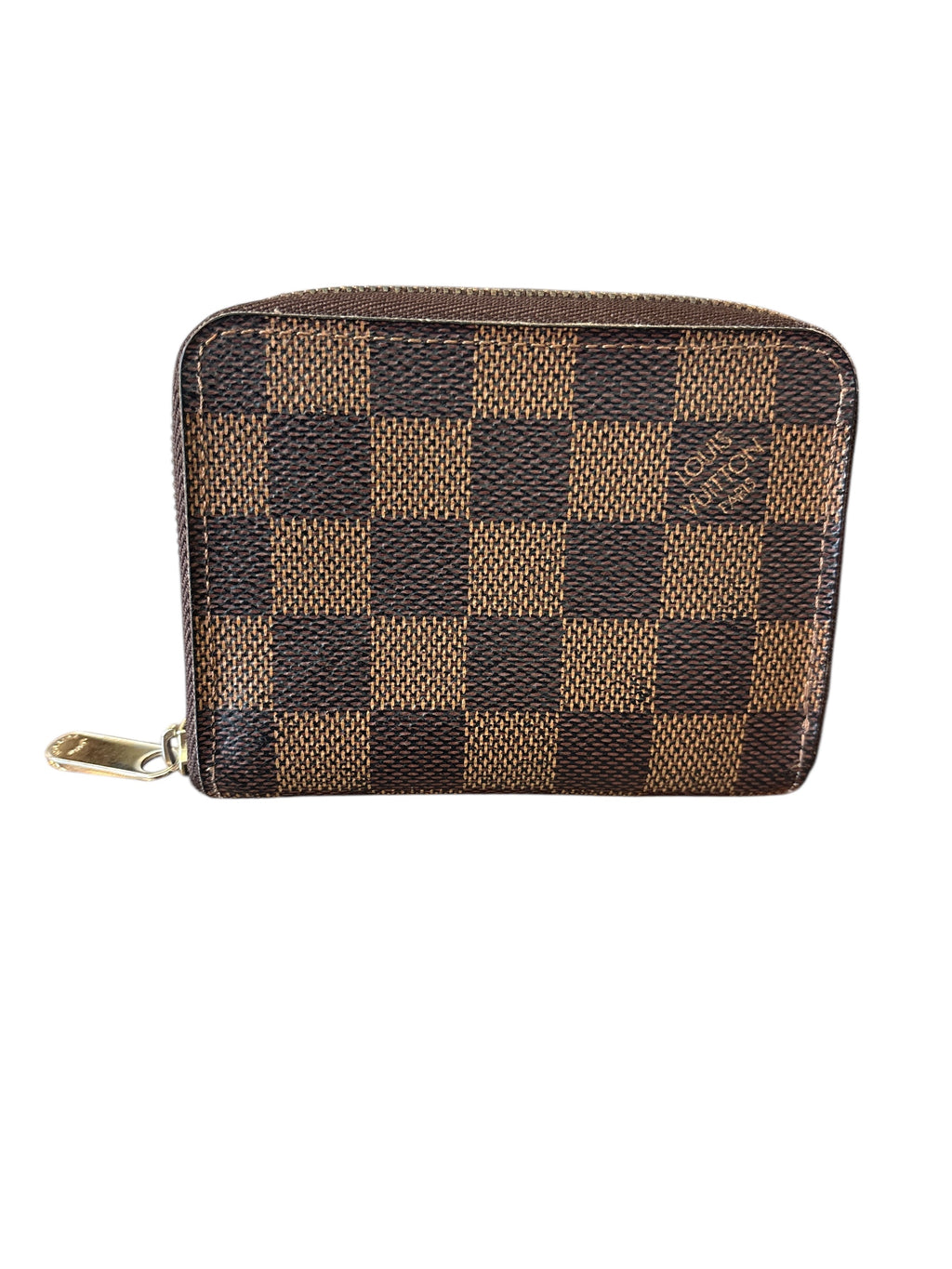 Louis Vuitton Damier Ebene Zippy Wallet.