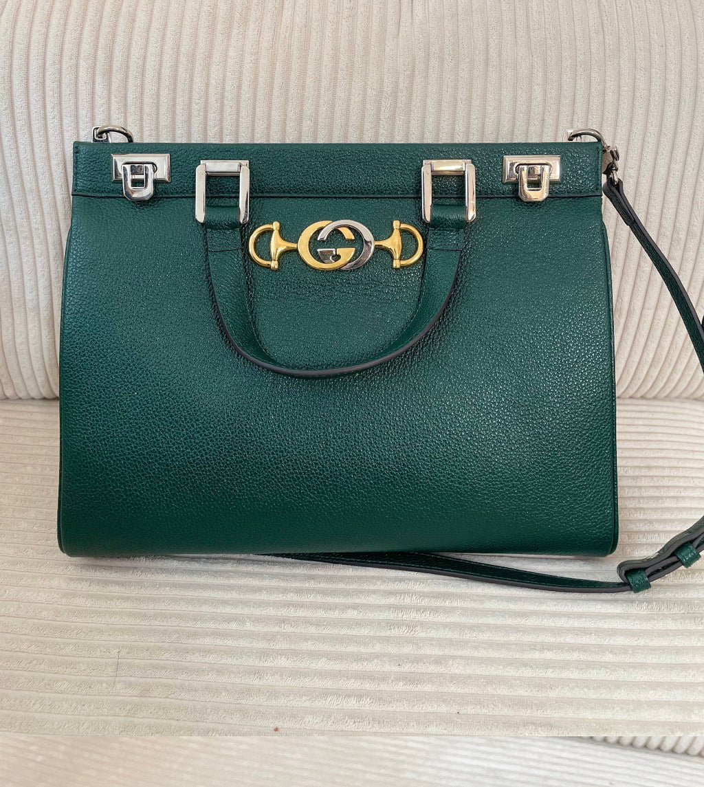 Gucci Zumi Top Handle Bag - Green.