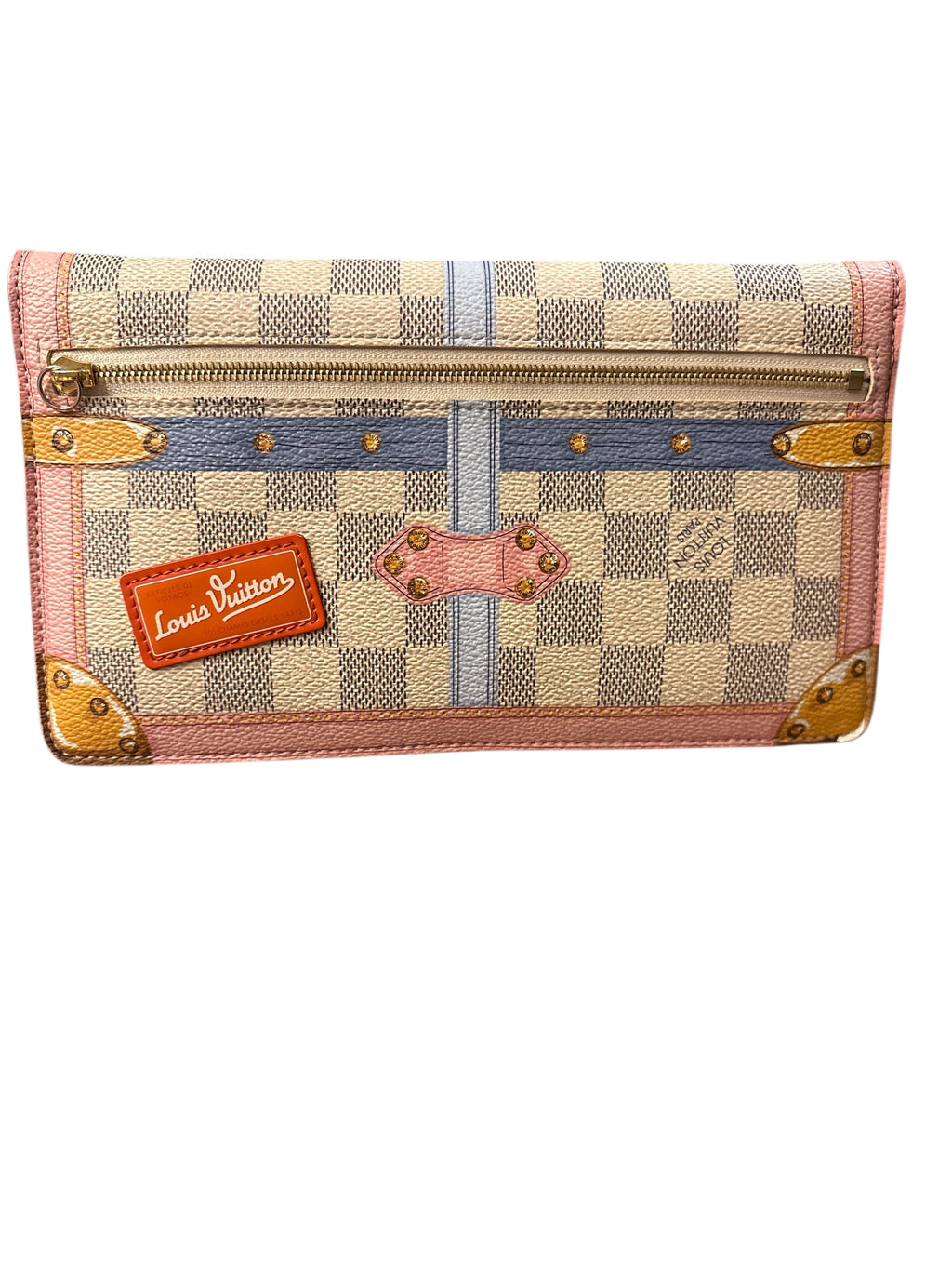 Louis Vuitton Weekend Pochette Limited Edition Damier Summer Trunks Multicolor.