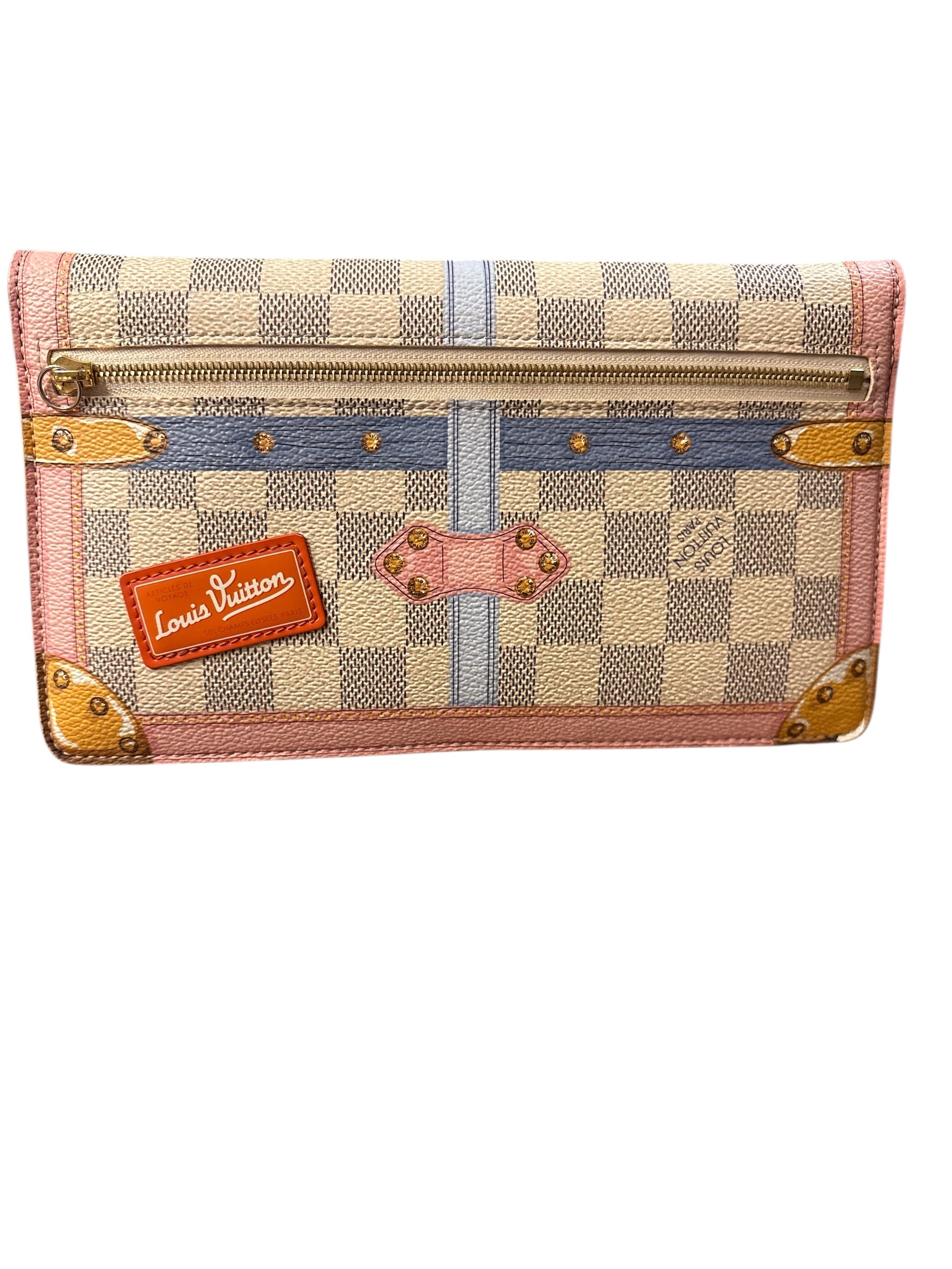Louis Vuitton Weekend Pochette Limited Edition Damier Summer Trunks Multicolor.