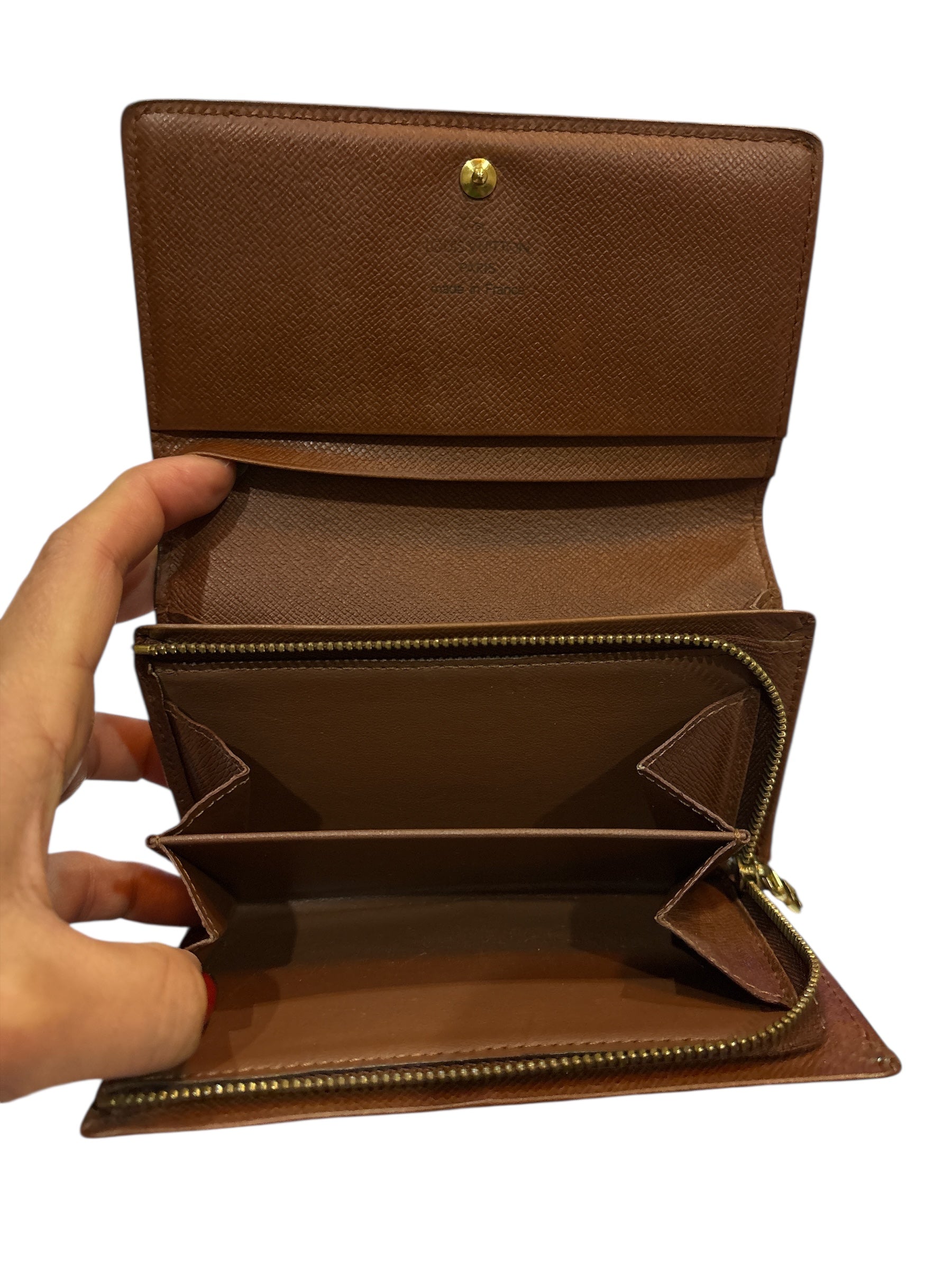 Louis Vuitton Monogram Porte Monnaie Tresor Wallet.