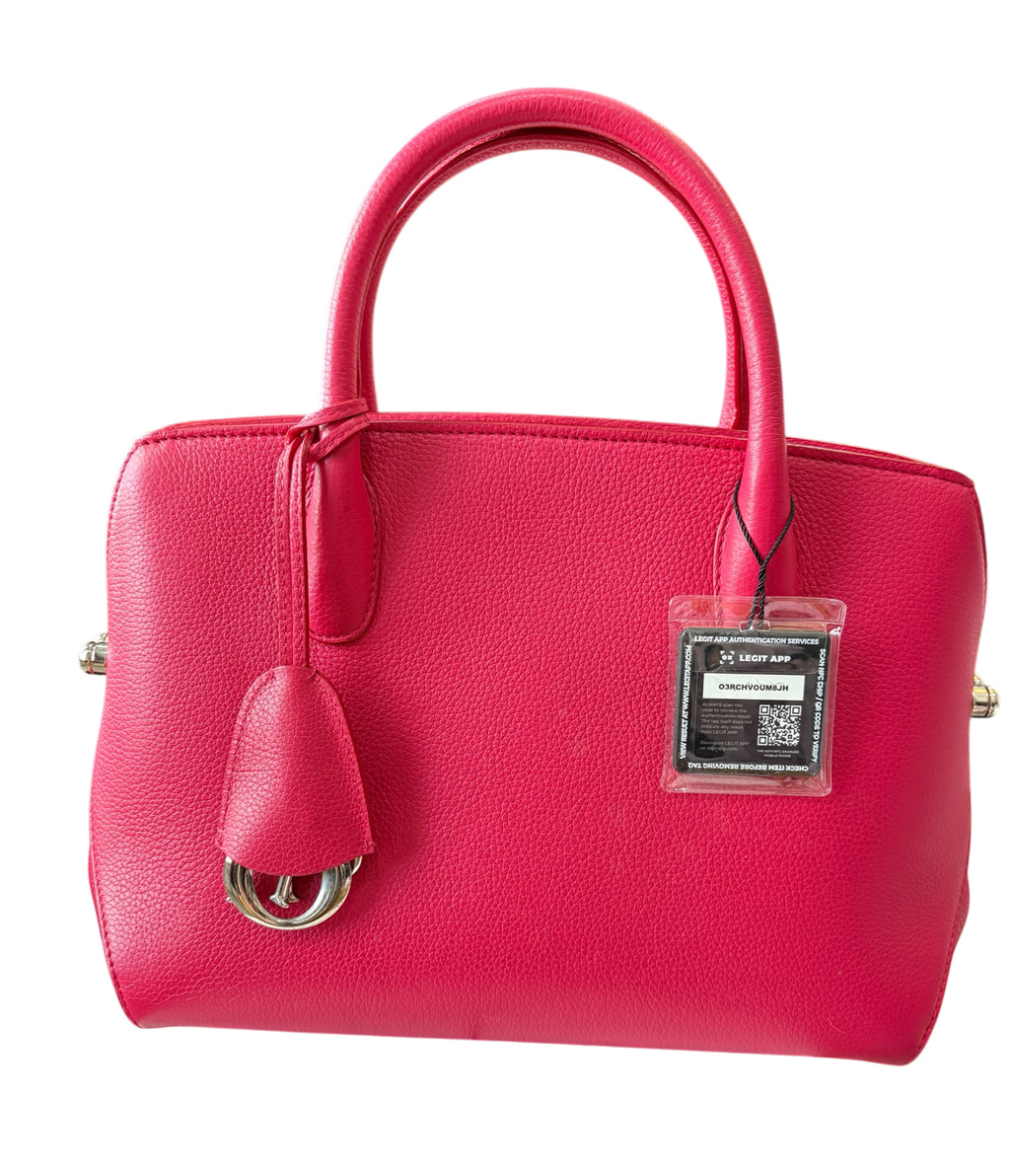 Christian Dior Bar Bag Leather Pink.