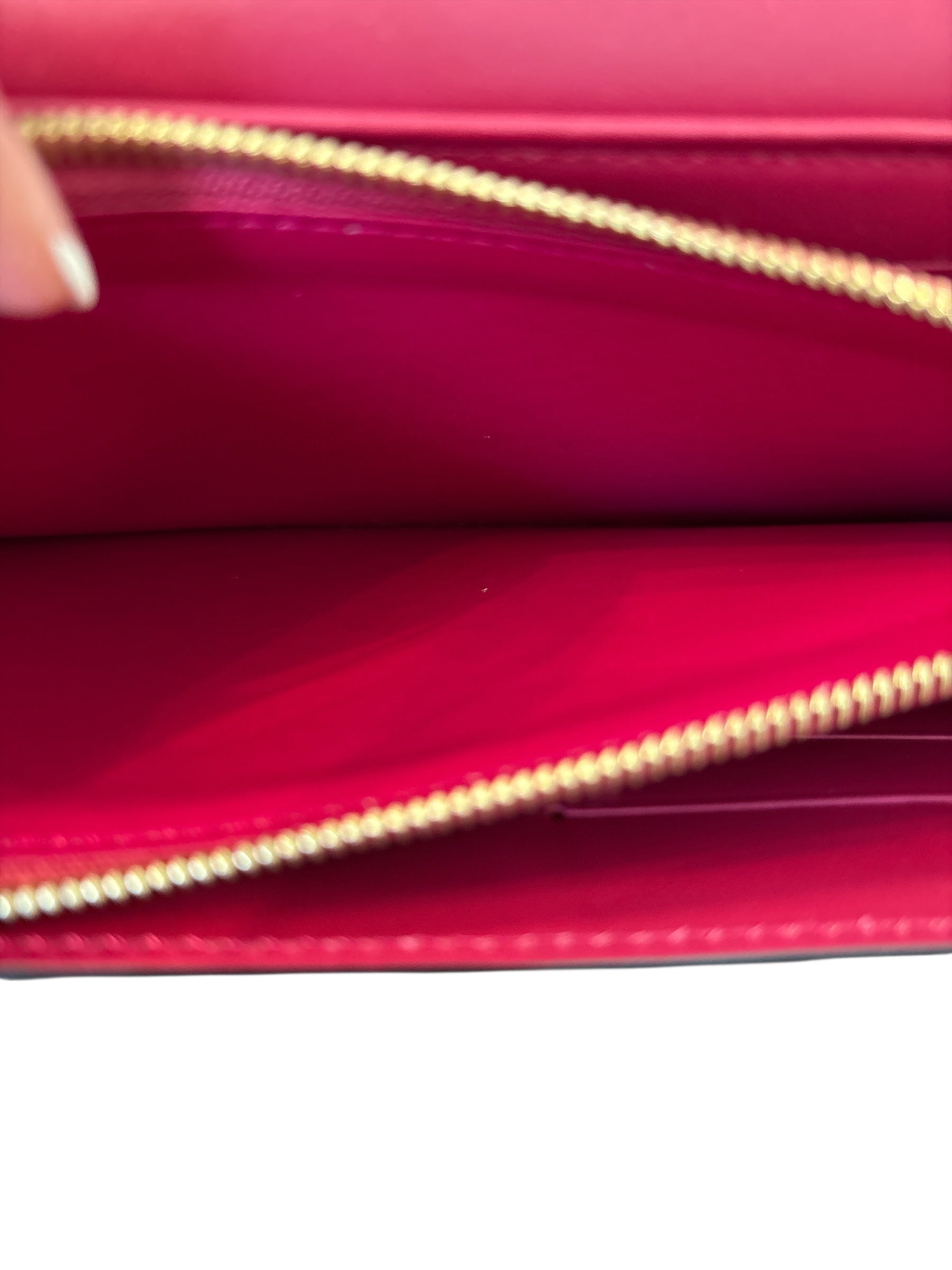 Louis Vuitton Paten Leather Clutch Bag.