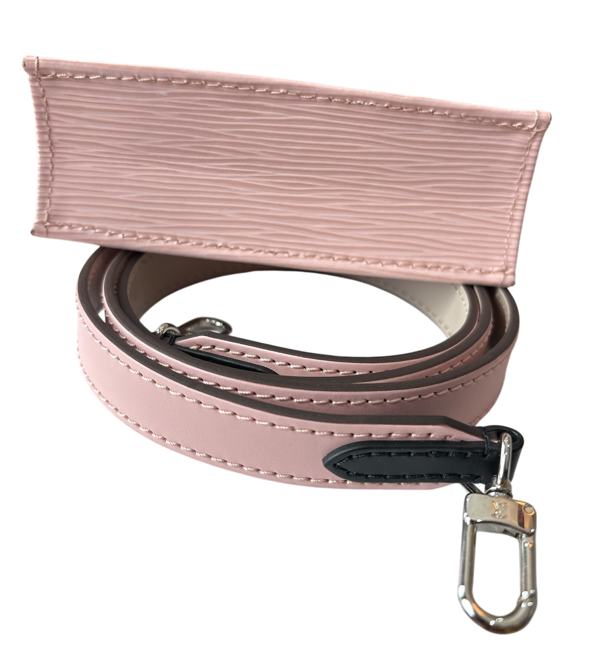 Louis Vuitton Petit Sac Plat Black/ Pink Epi Leather Shoulder Bag.