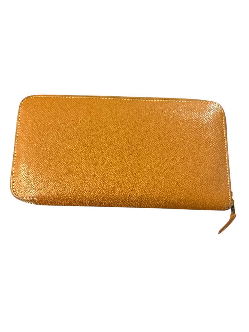 Hermes Brown Leather Zippy Wallet