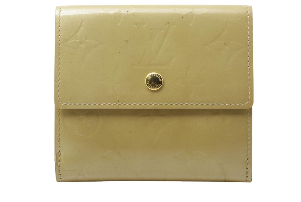 Louis Vuitton Vernis Ludlow Yellow Monogram Embossed Patant Leather.