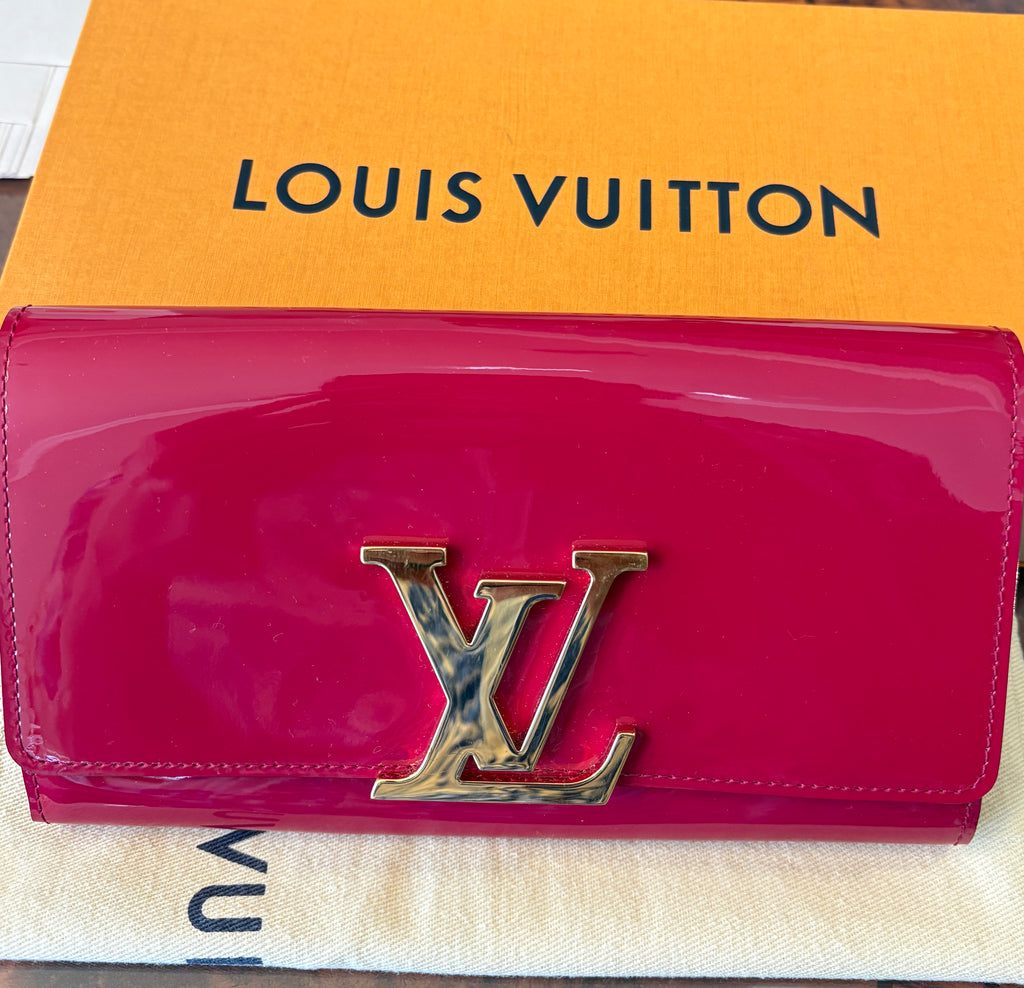 Louis Vuitton Paten Leather Clutch Bag.