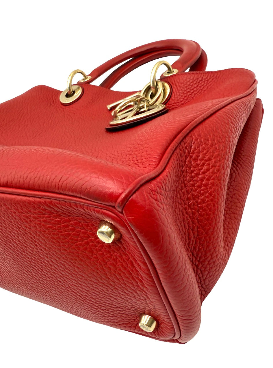 Christian Dior Large Diorissimo Tote Red.