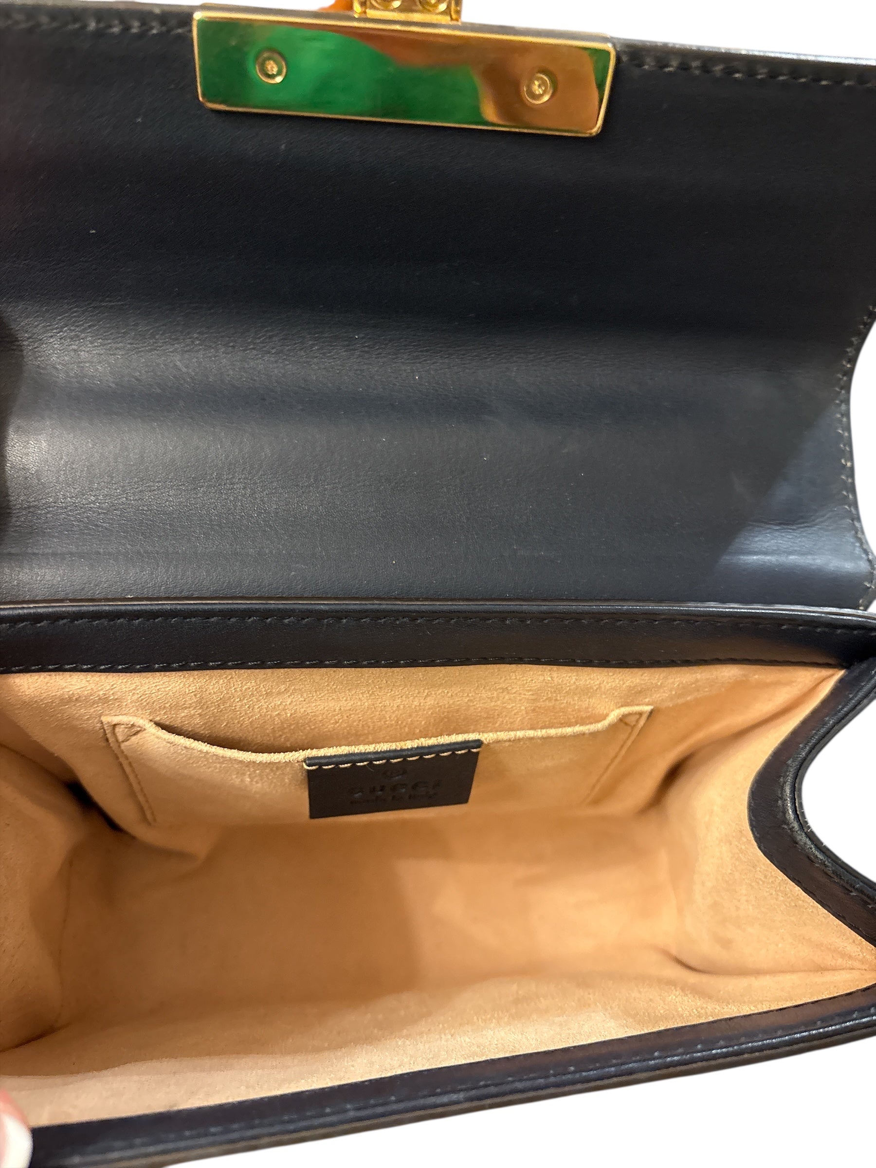 Gucci GG Supreme Monogram Moon Calfskin Small Padlock.
