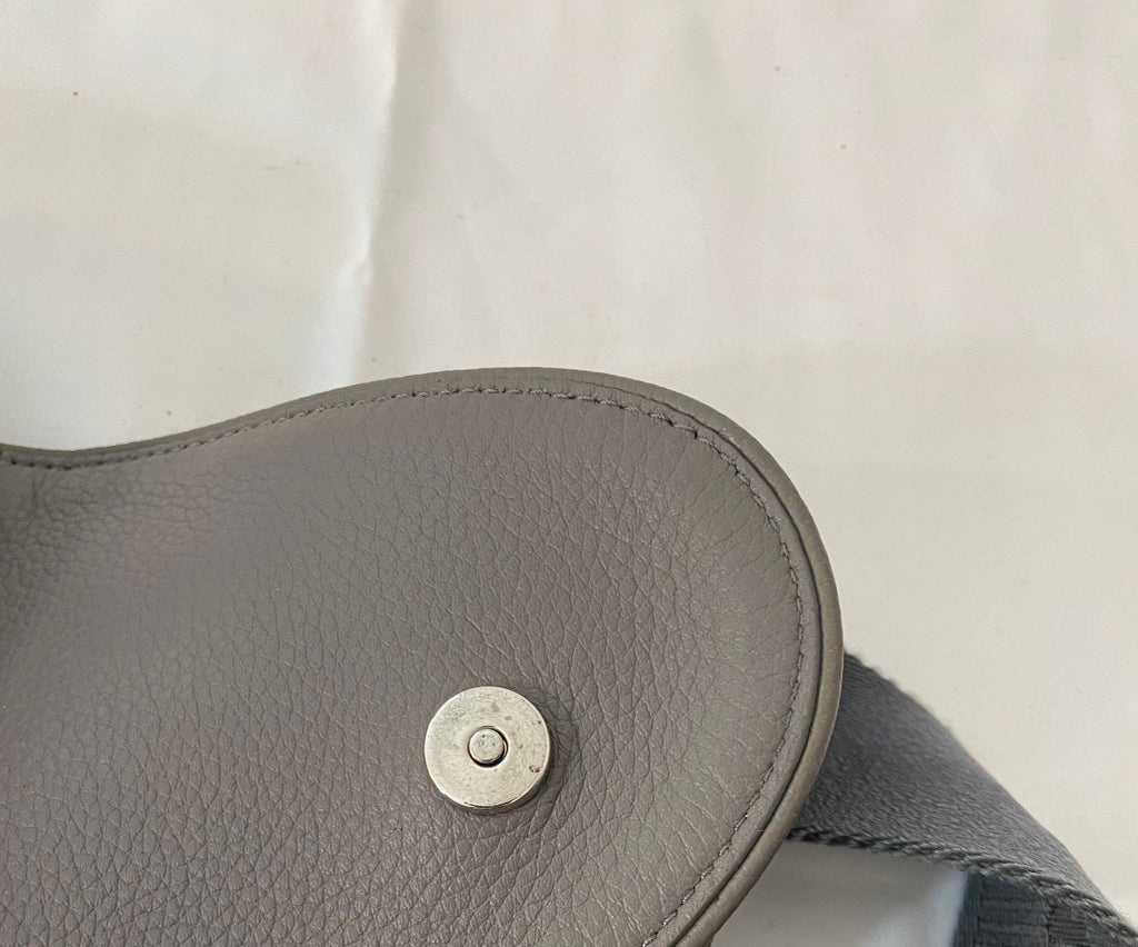Christin Dior Shoulder Crossbody Bag Leather Gray.