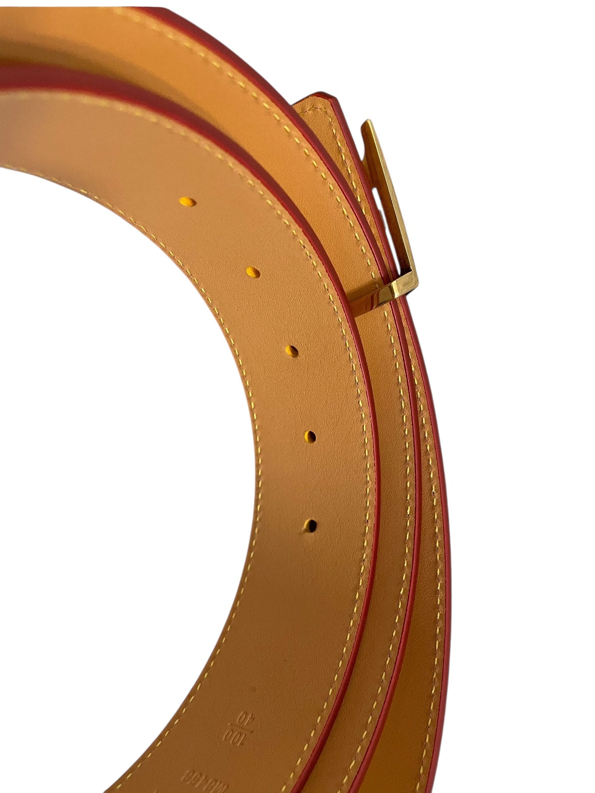 Louis Vuitton LV Initiales 40MM Reversible Belt Yellow.