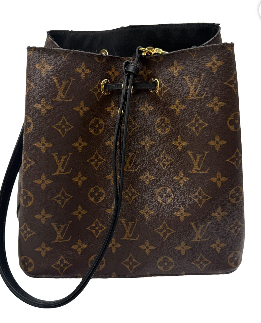 Louis Vuitton LV Monogram Brown Bucket Bags.
