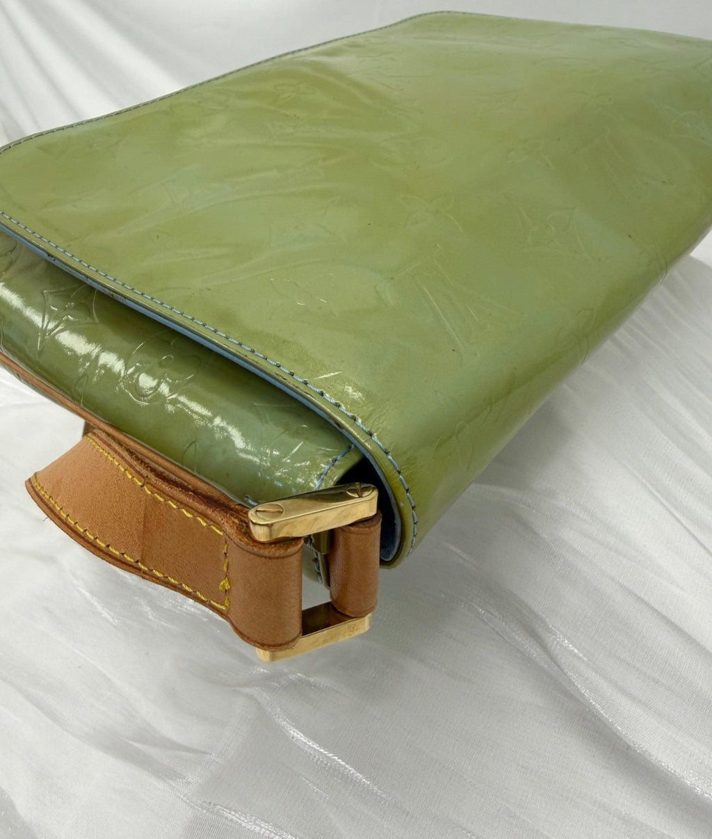 Louis Vuitton Green Vernis Thompson Street Shoulder Bag.